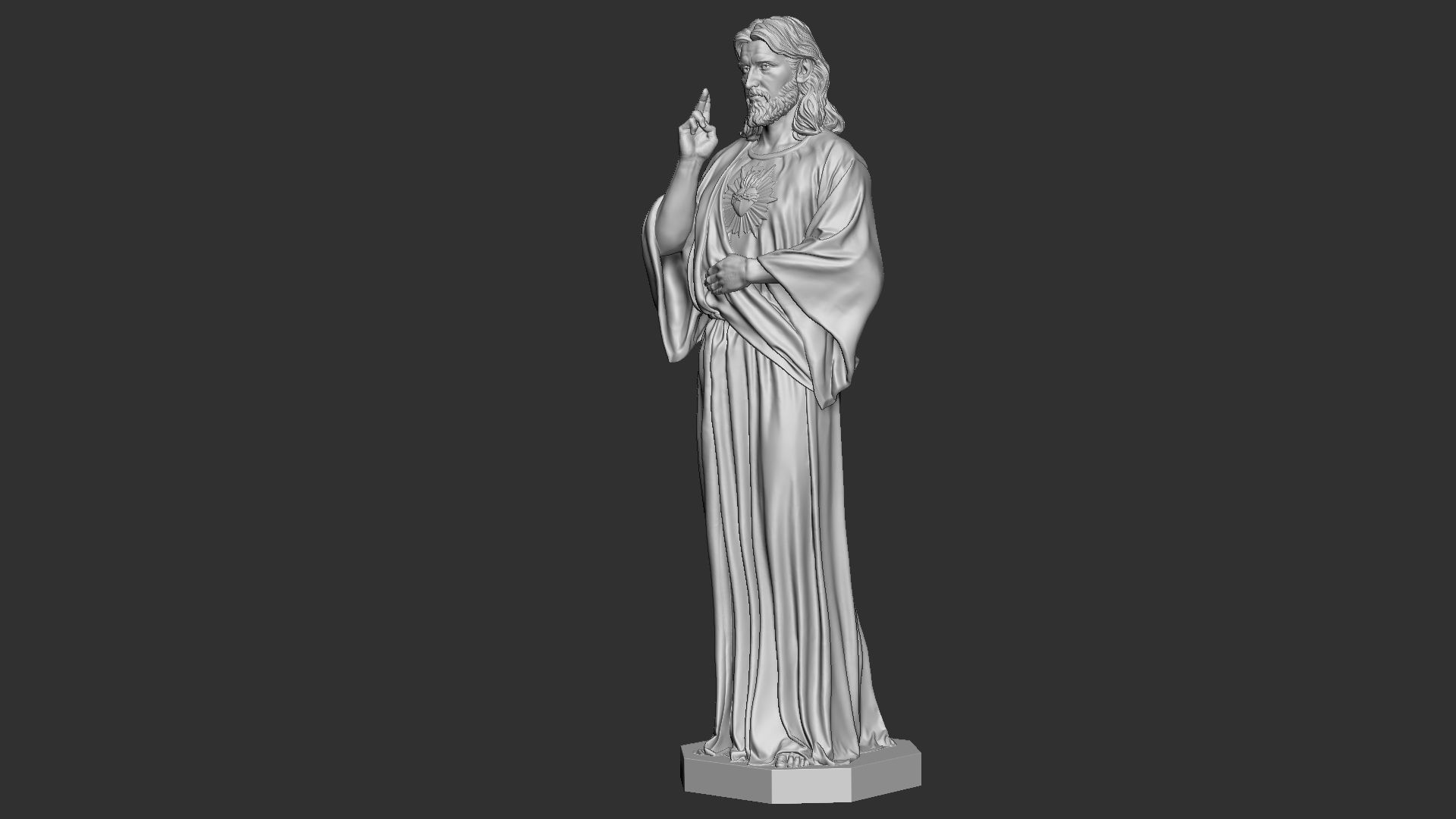 Jesus Sculpture 01 3D print model_26