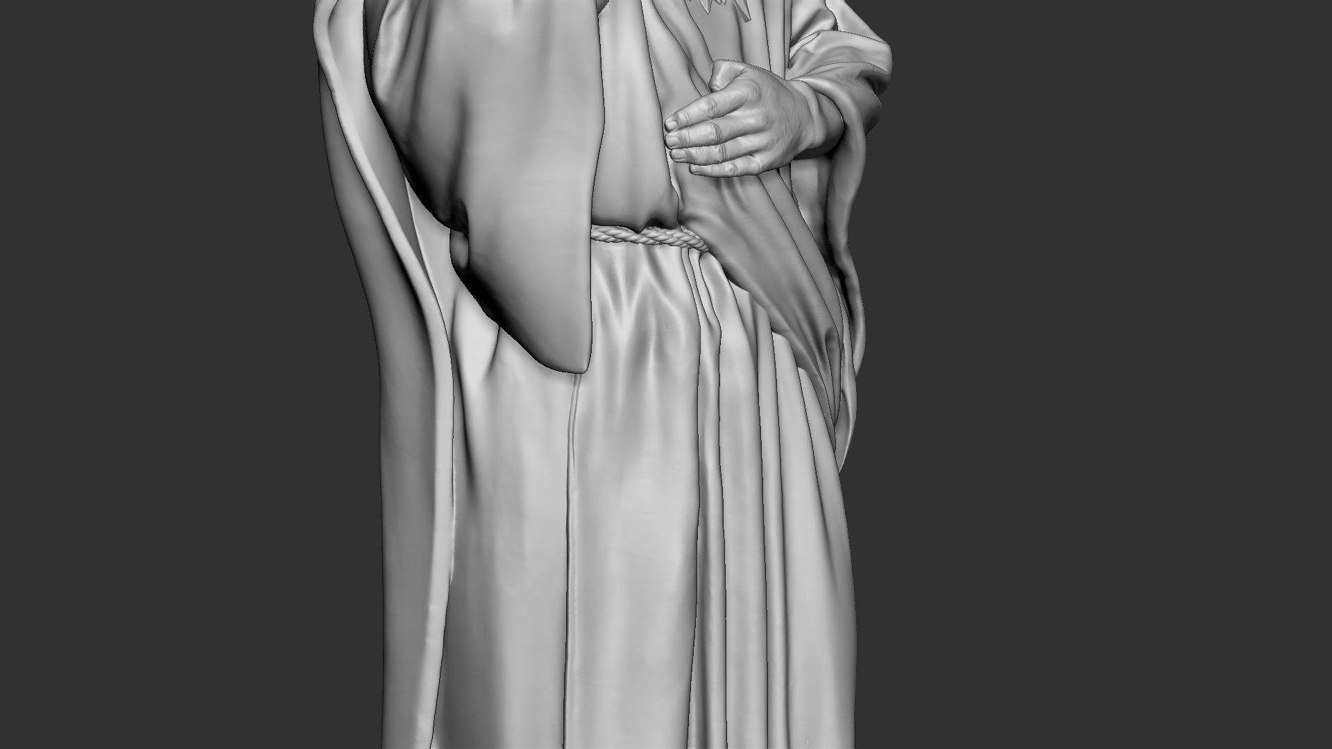 Jesus Sculpture 01 3D print model_23