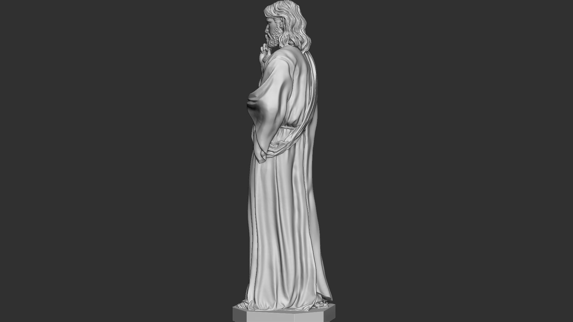 Jesus Sculpture 01 3D print model_30