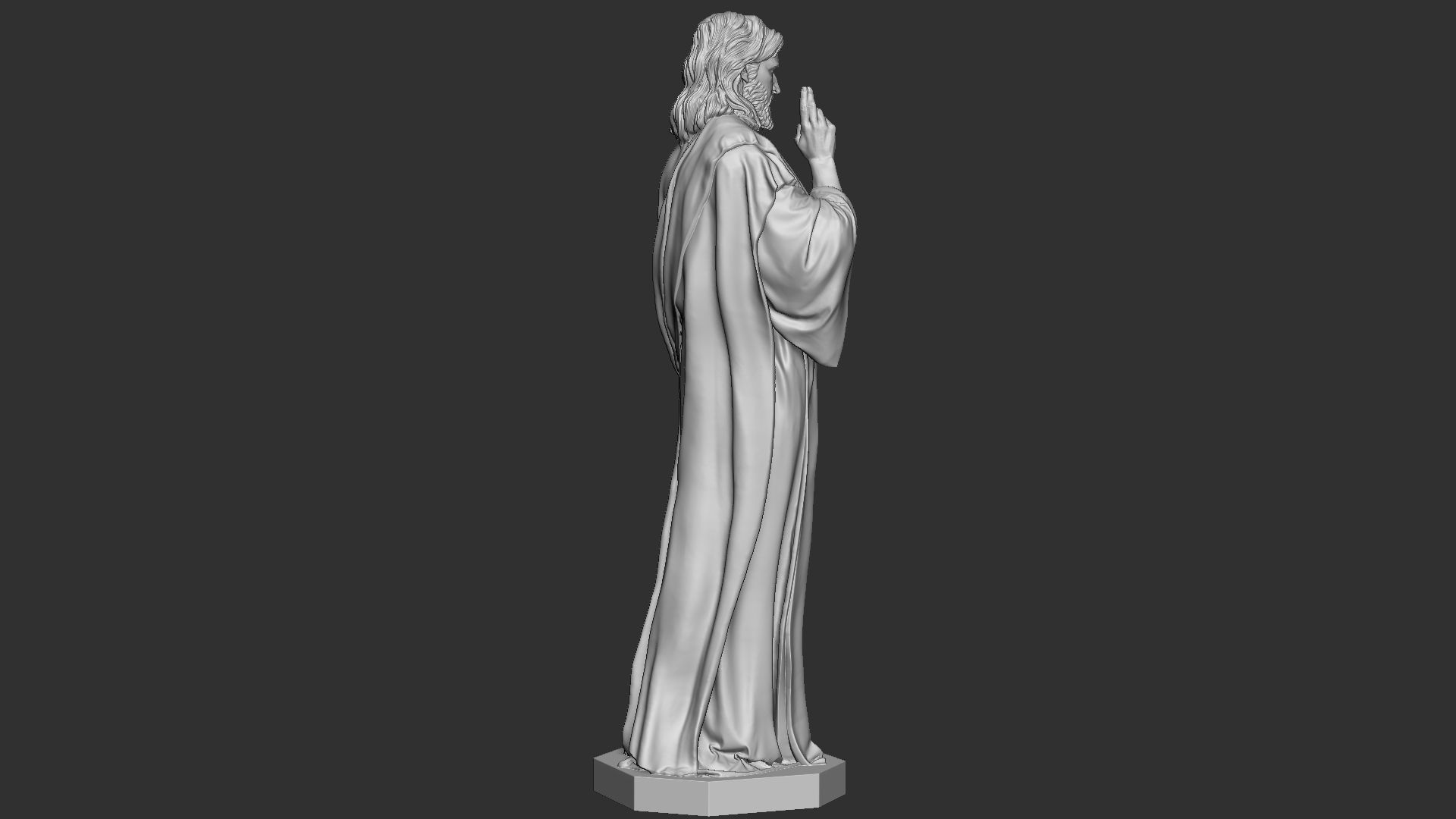 Jesus Sculpture 01 3D print model_13