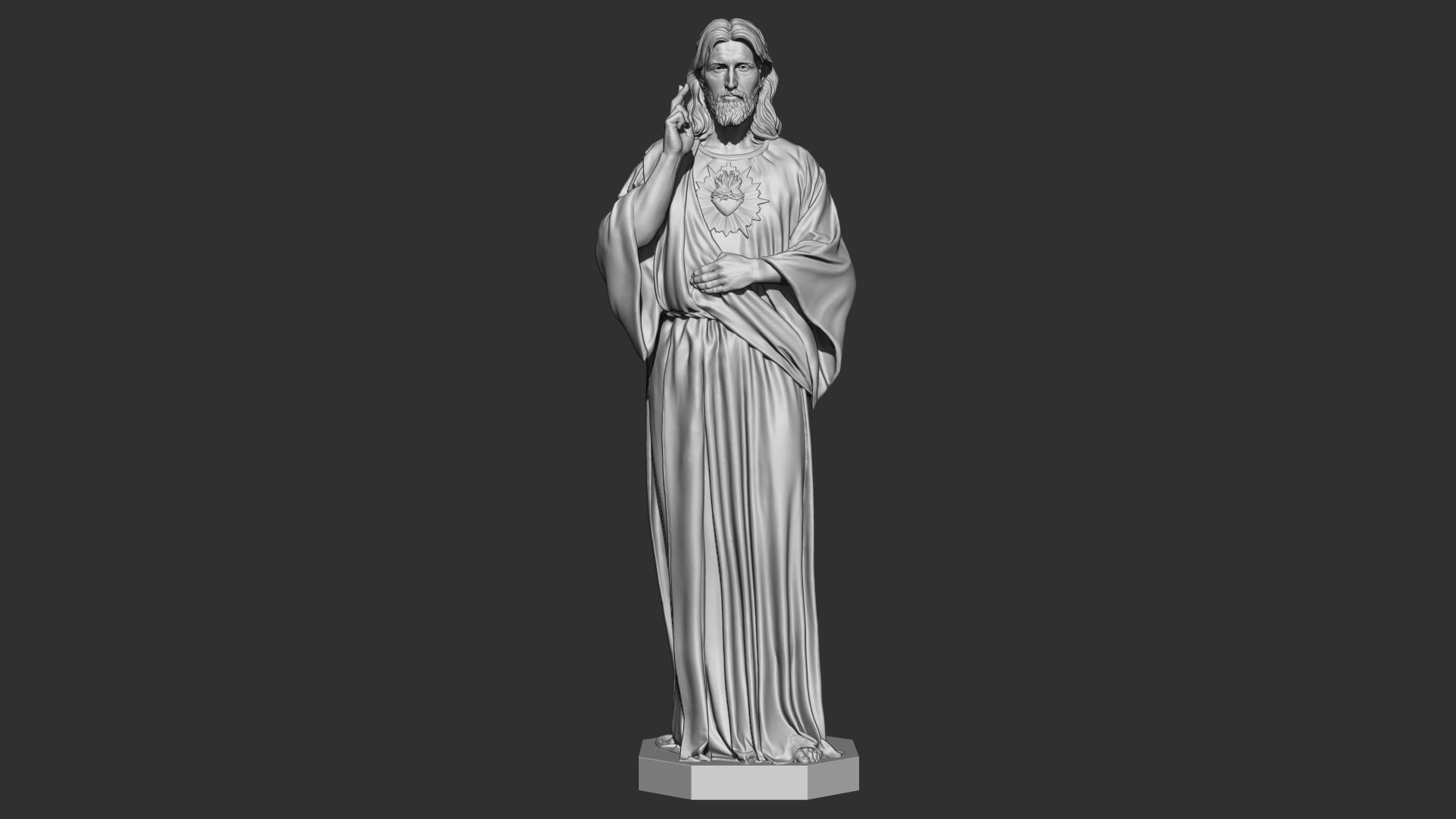 Jesus Sculpture 01 3D print model_6