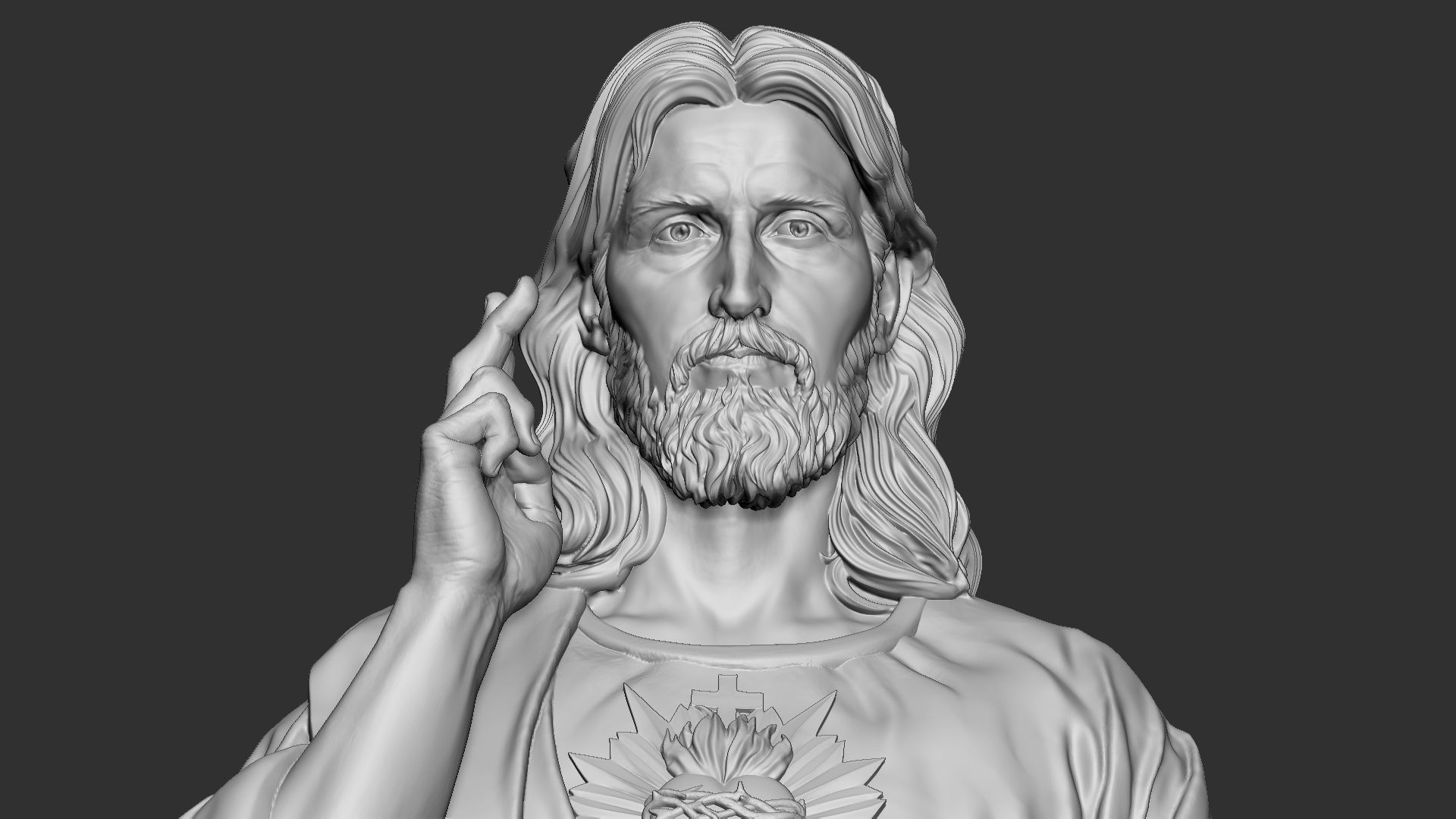 Jesus Sculpture 01 3D print model_5