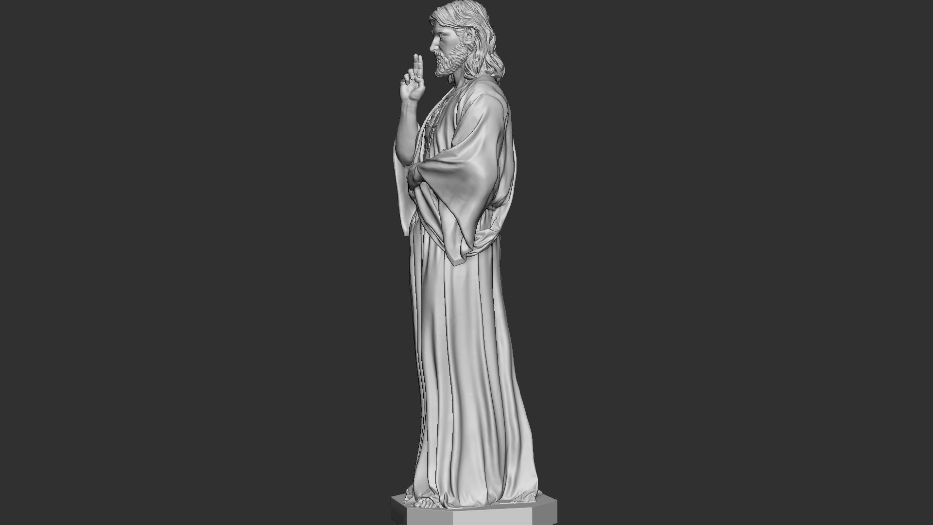 Jesus Sculpture 01 3D print model_28