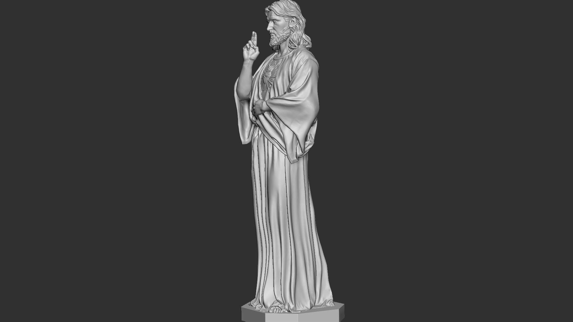 Jesus Sculpture 01 3D print model_27