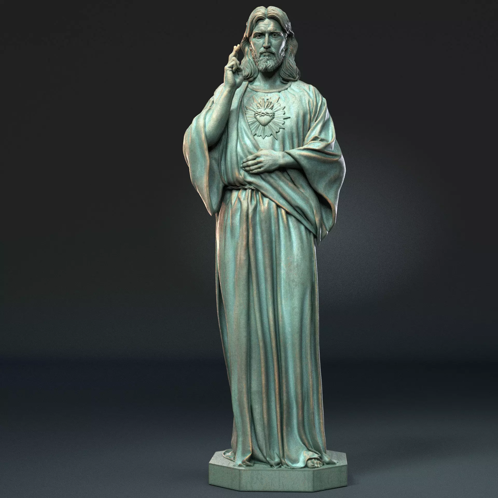 Jesus Sculpture 01 3D print model_0