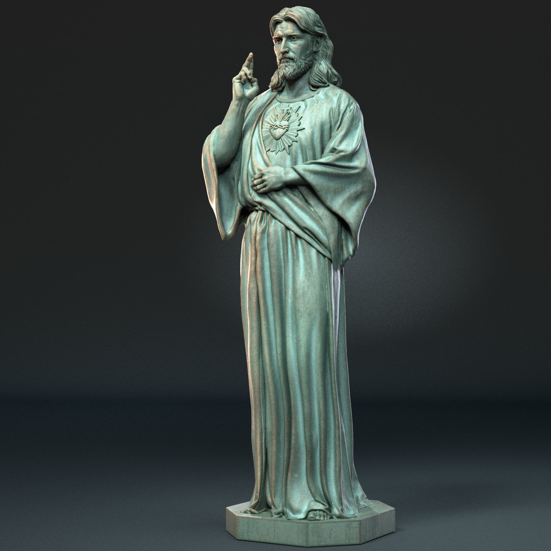 Jesus Sculpture 01 3D print model_2