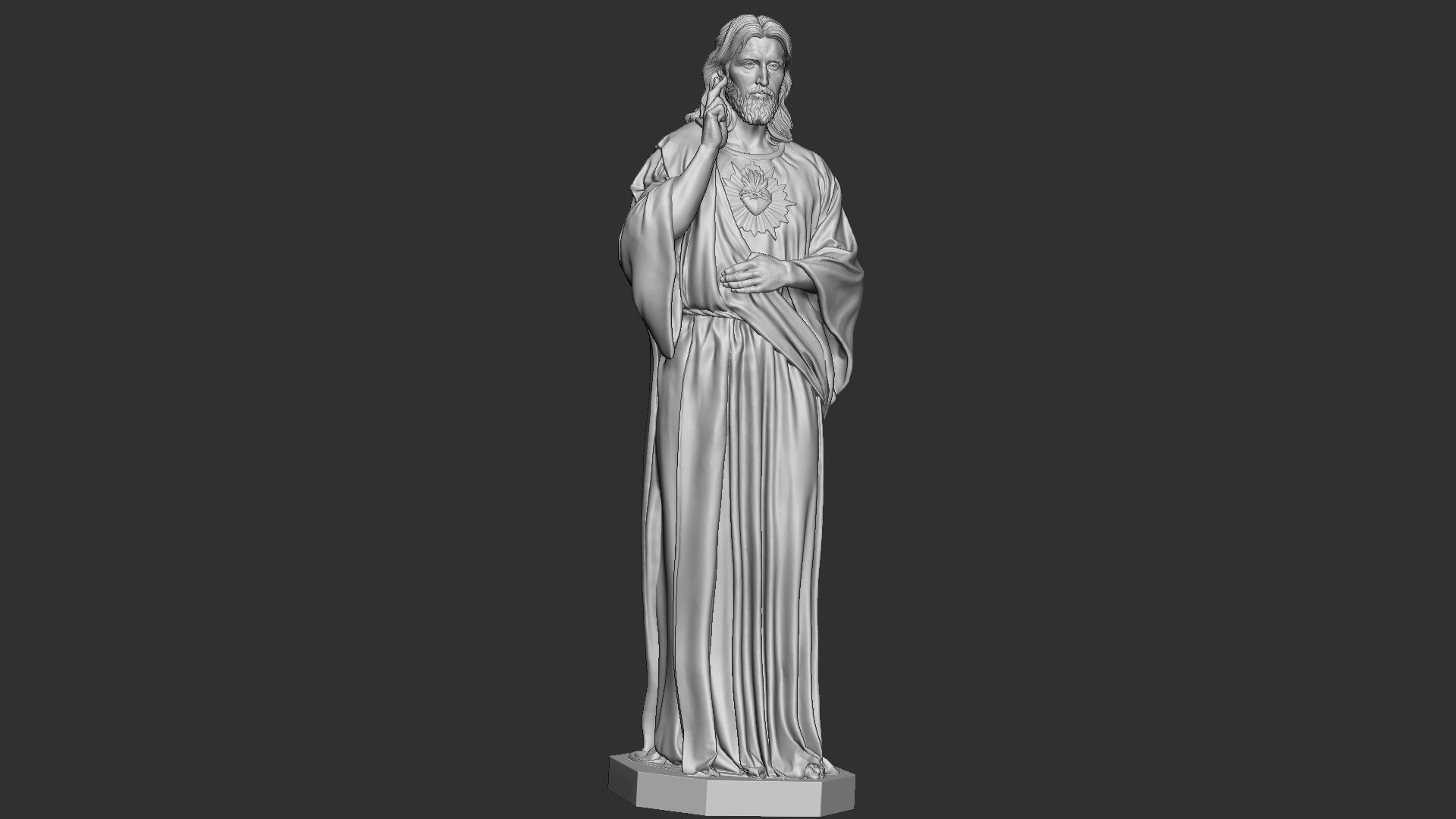 Jesus Sculpture 01 3D print model_18