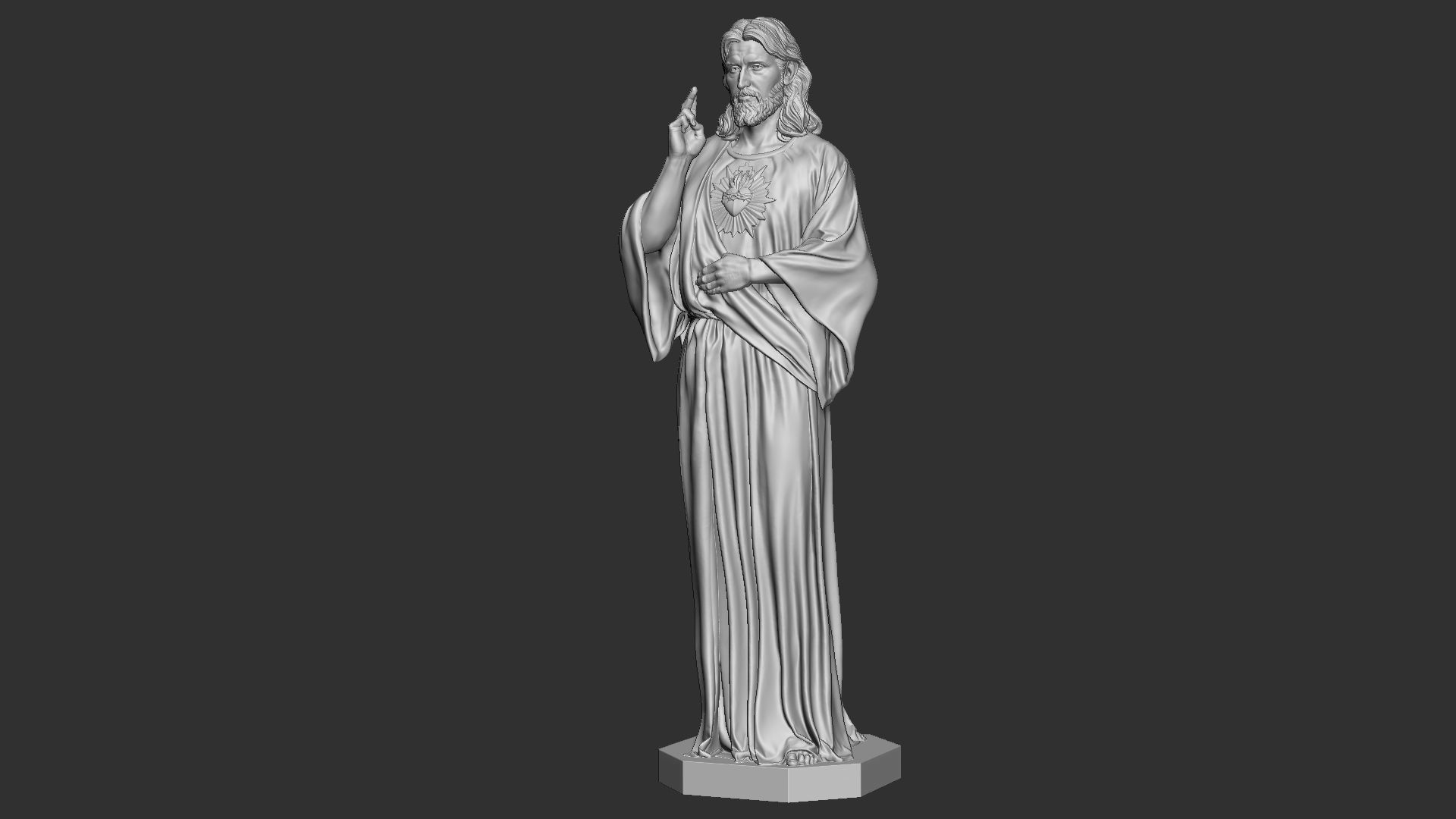Jesus Sculpture 01 3D print model_25