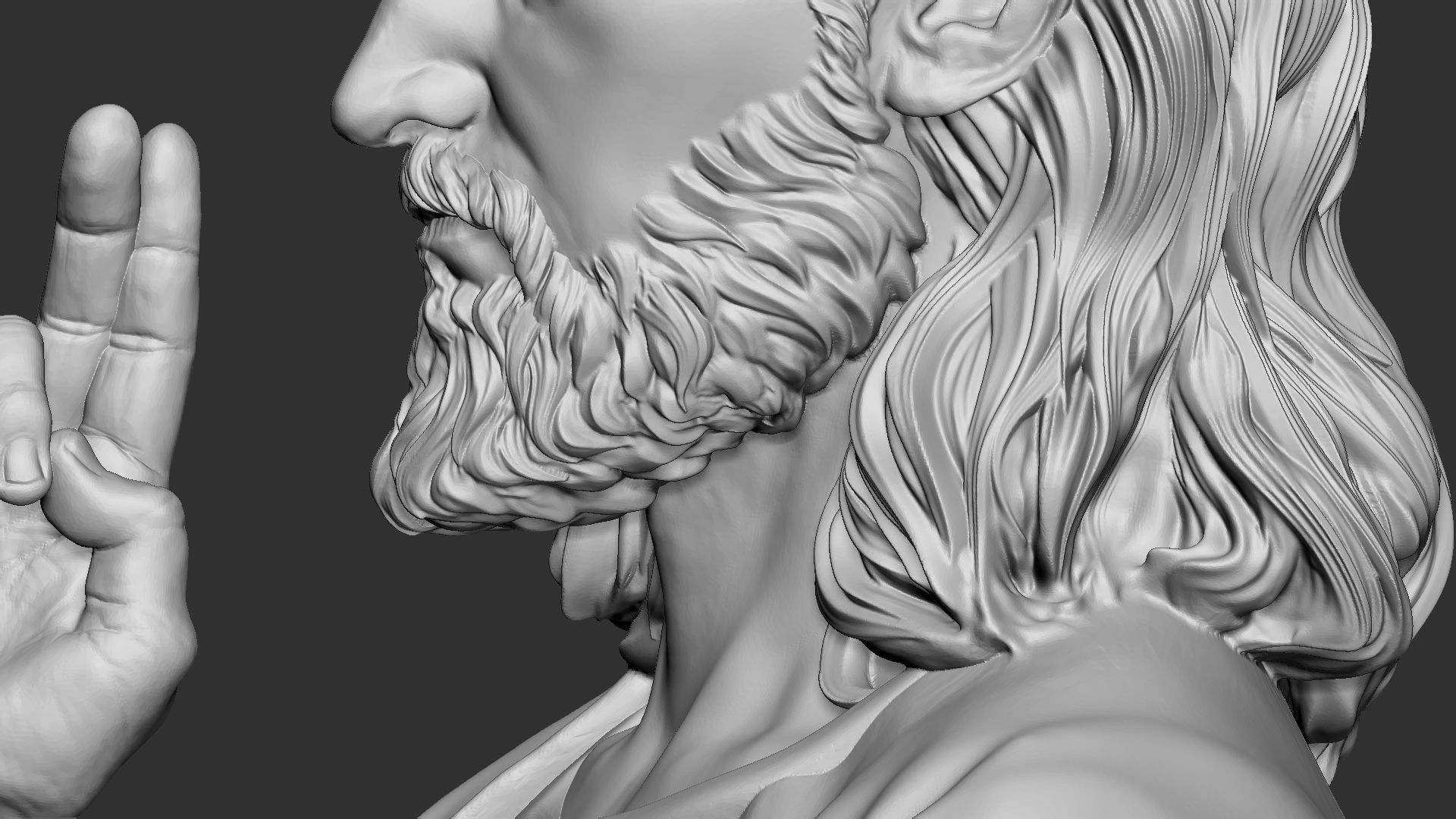 Jesus Sculpture 01 3D print model_22