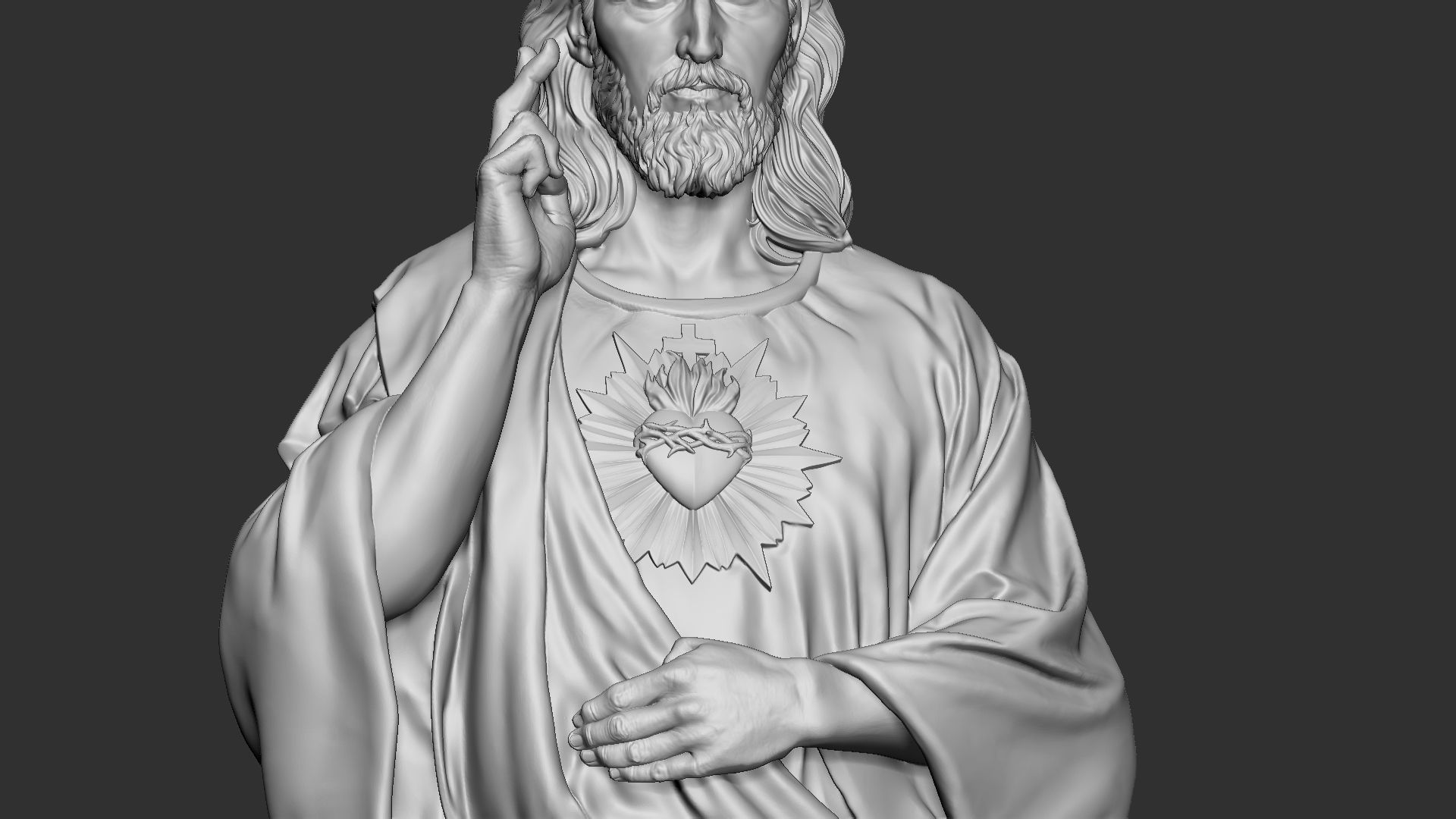 Jesus Sculpture 01 3D print model_21