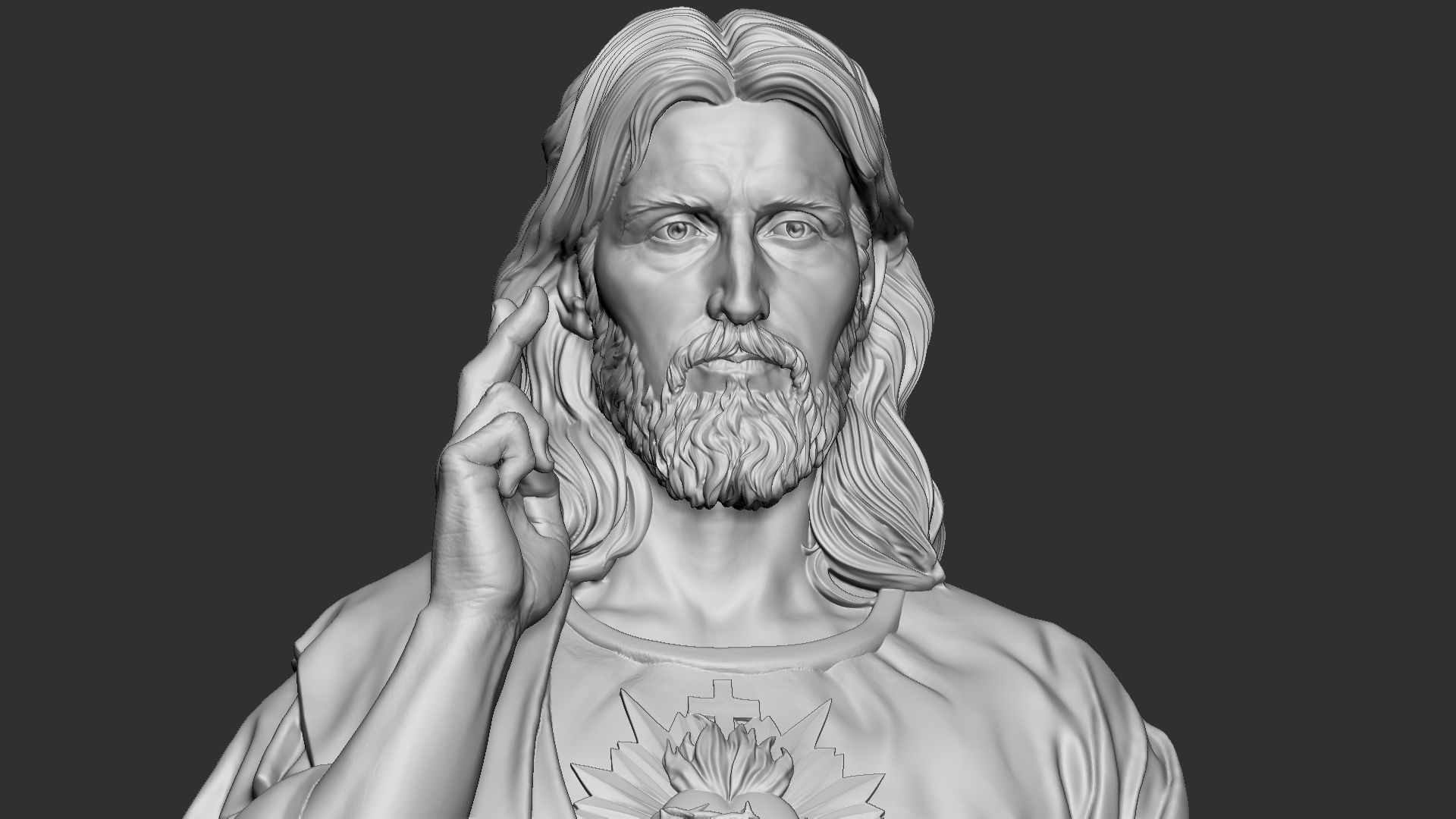 Jesus Sculpture 01 3D print model_19