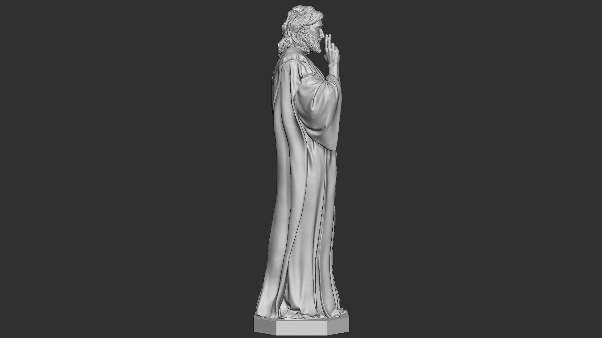 Jesus Sculpture 01 3D print model_14