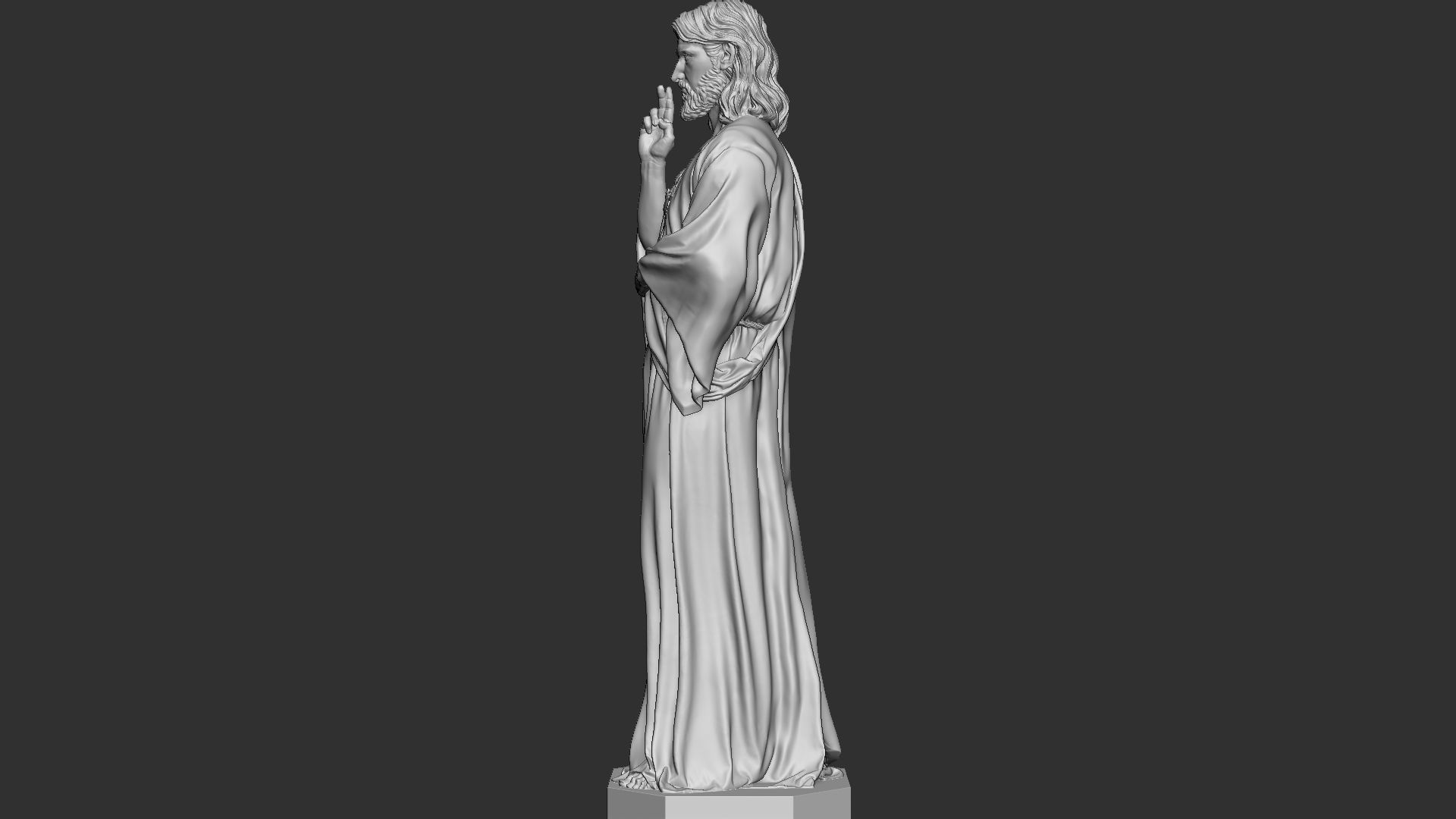 Jesus Sculpture 01 3D print model_29