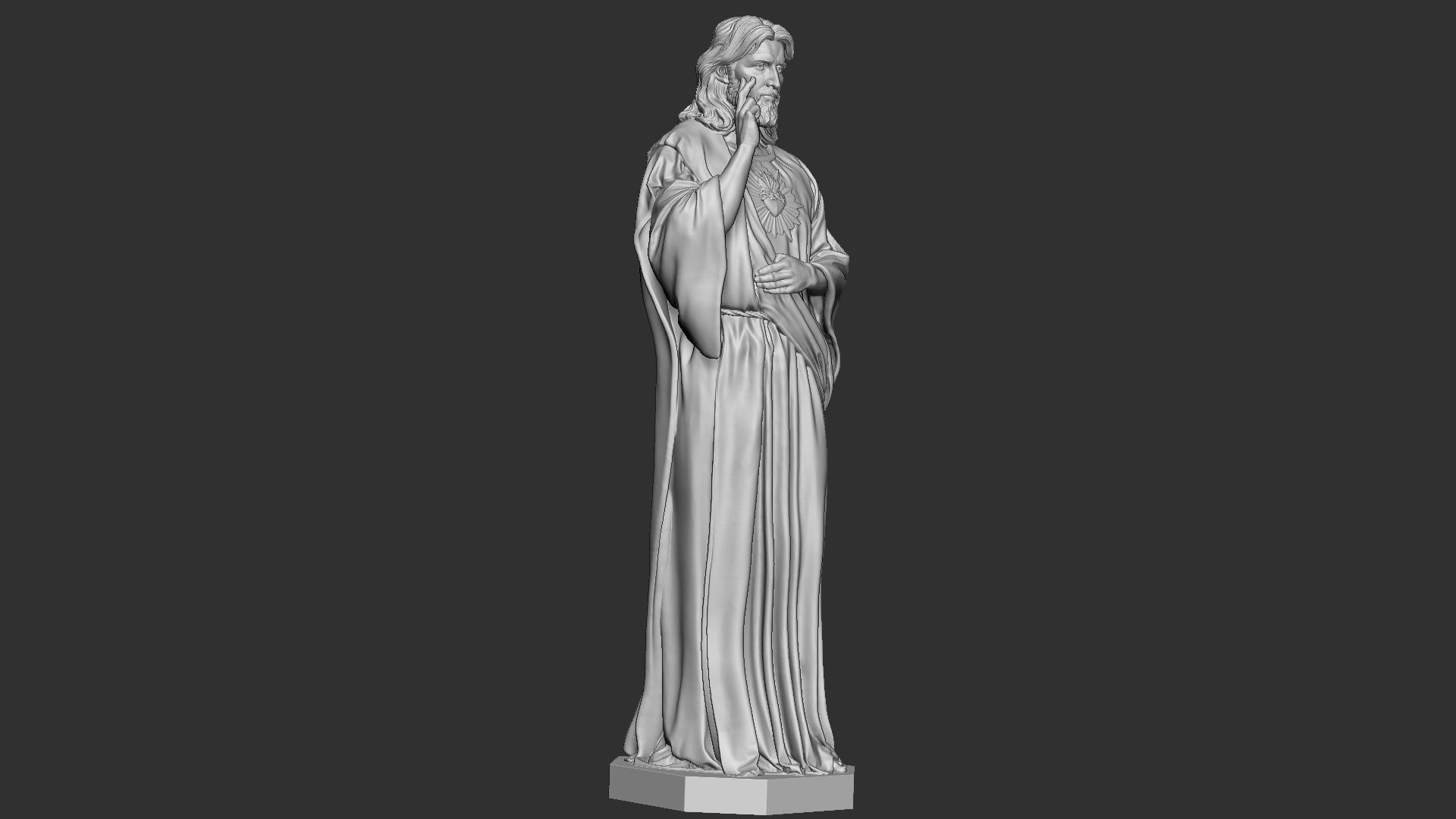 Jesus Sculpture 01 3D print model_17