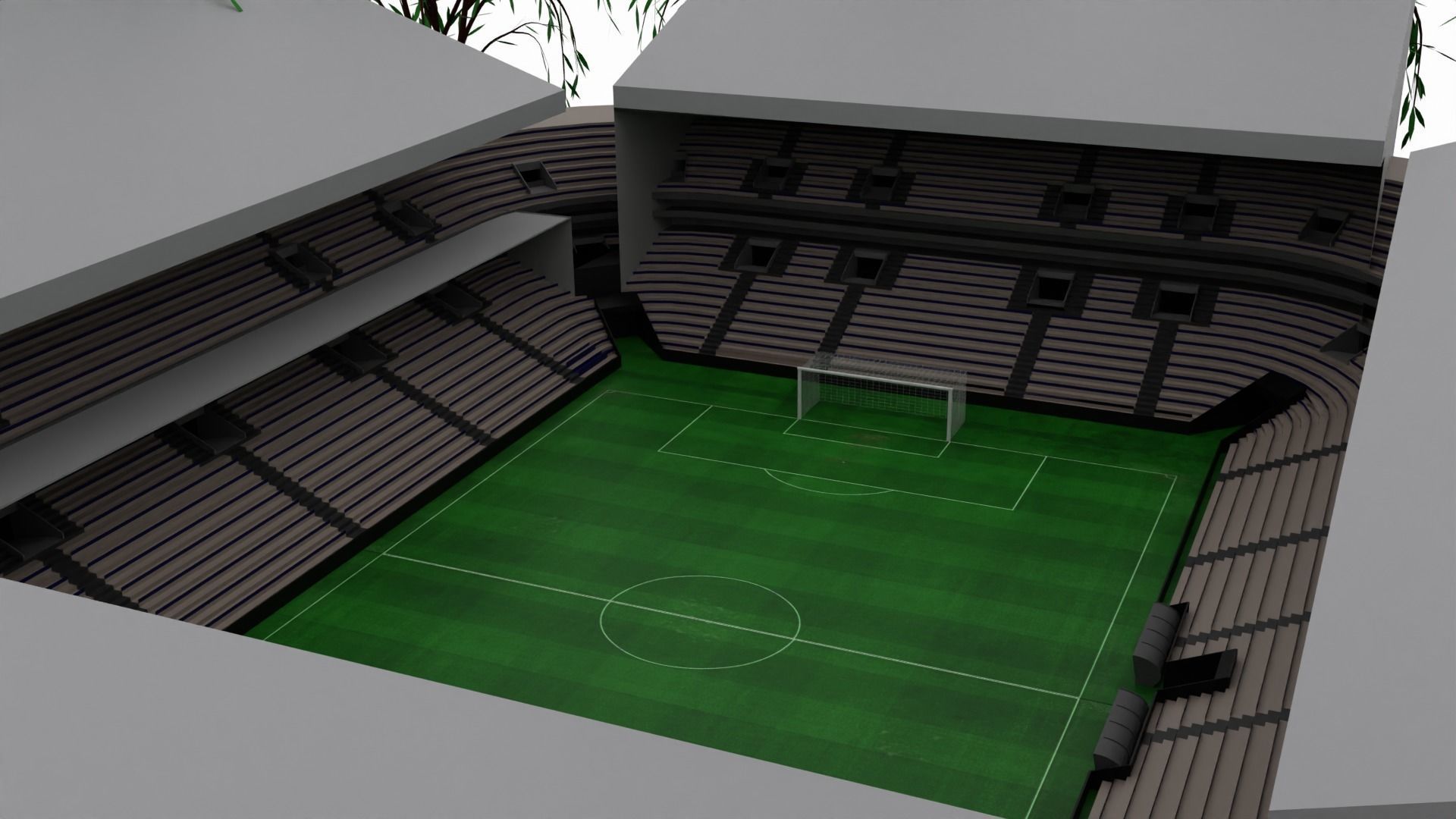 Soccer Stadium Low-poly 3D model_5