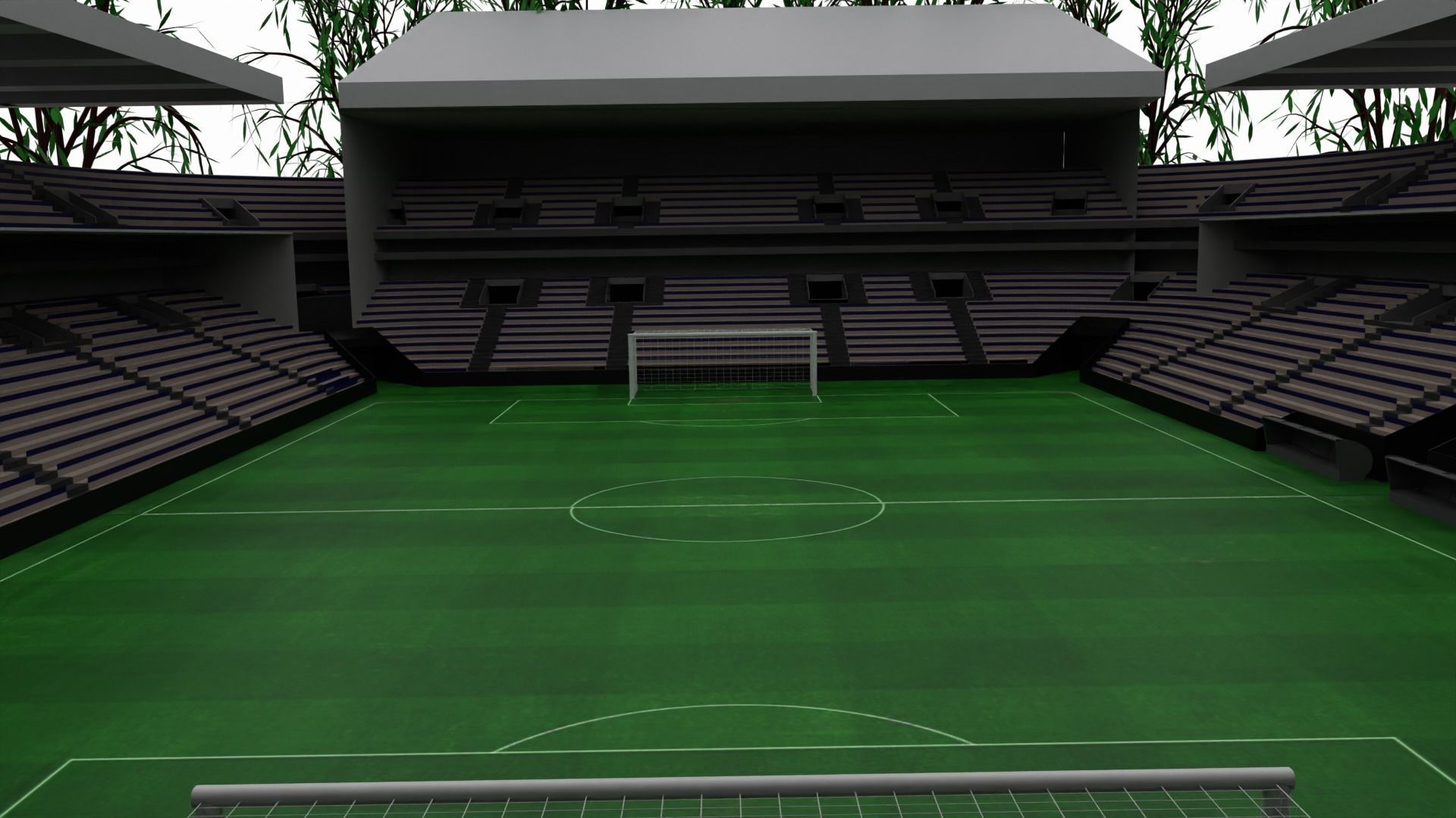 Soccer Stadium Low-poly 3D model_6