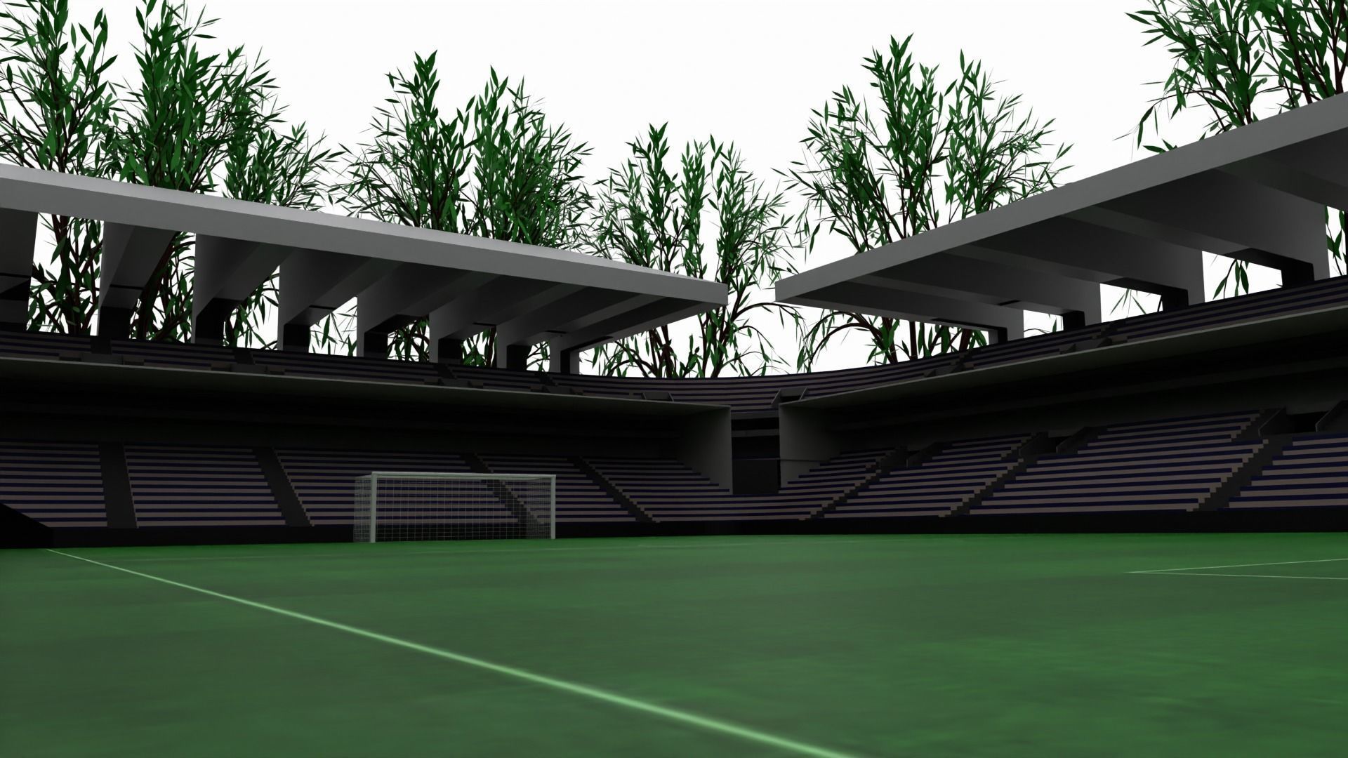 Soccer Stadium Low-poly 3D model_4