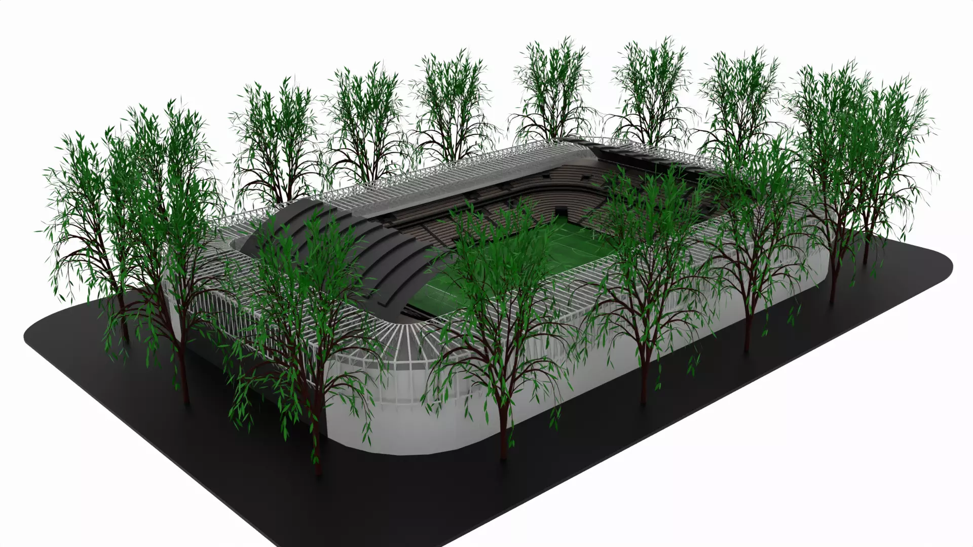 Soccer Stadium 3D model_0