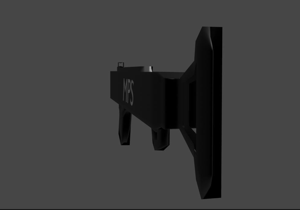 MPS Gun Low-poly 3D model_2