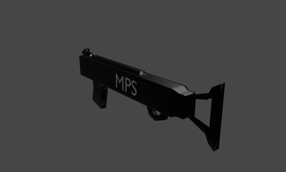 MPS Gun Low-poly 3D model_1