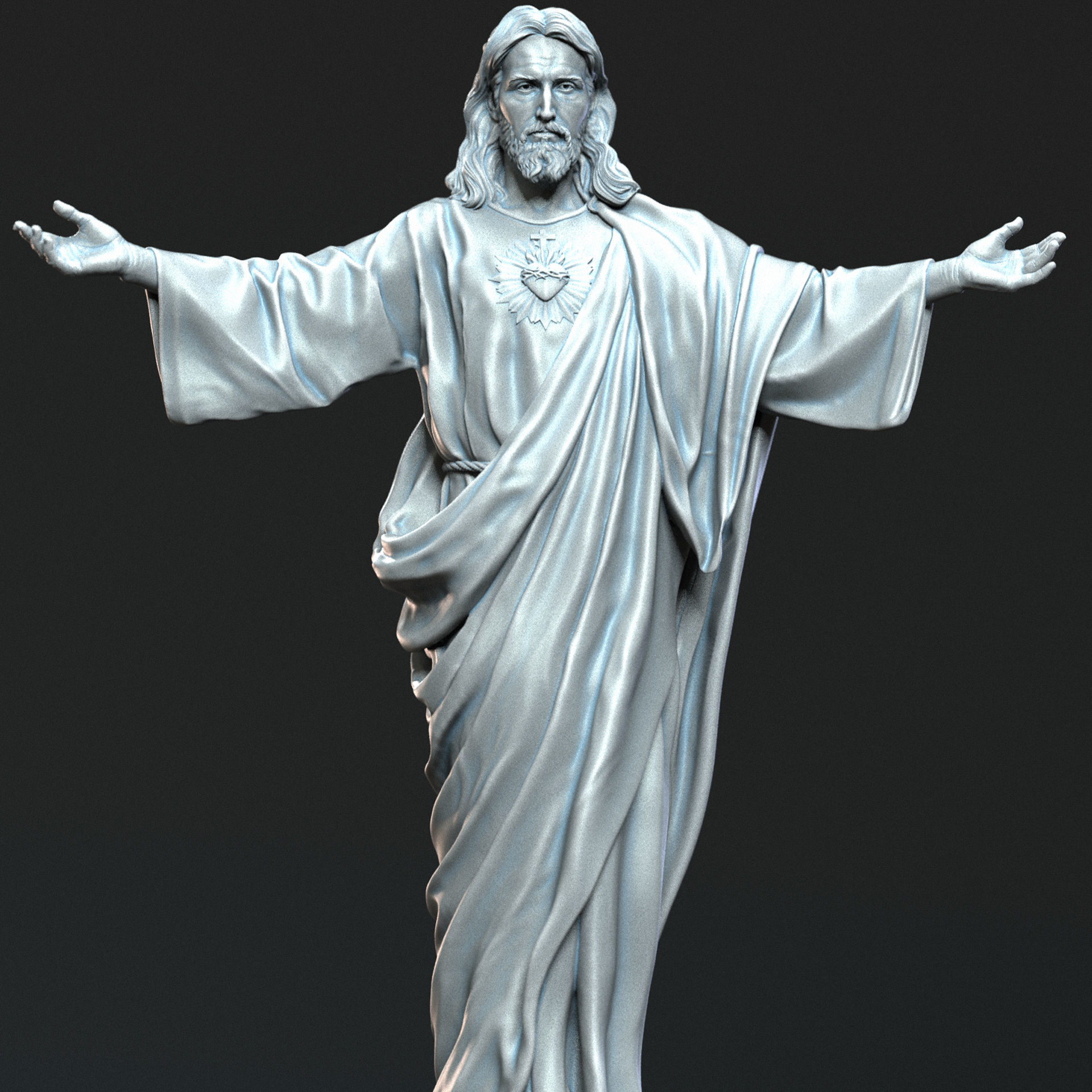 Jesus Sculpture 02 3D print model_2