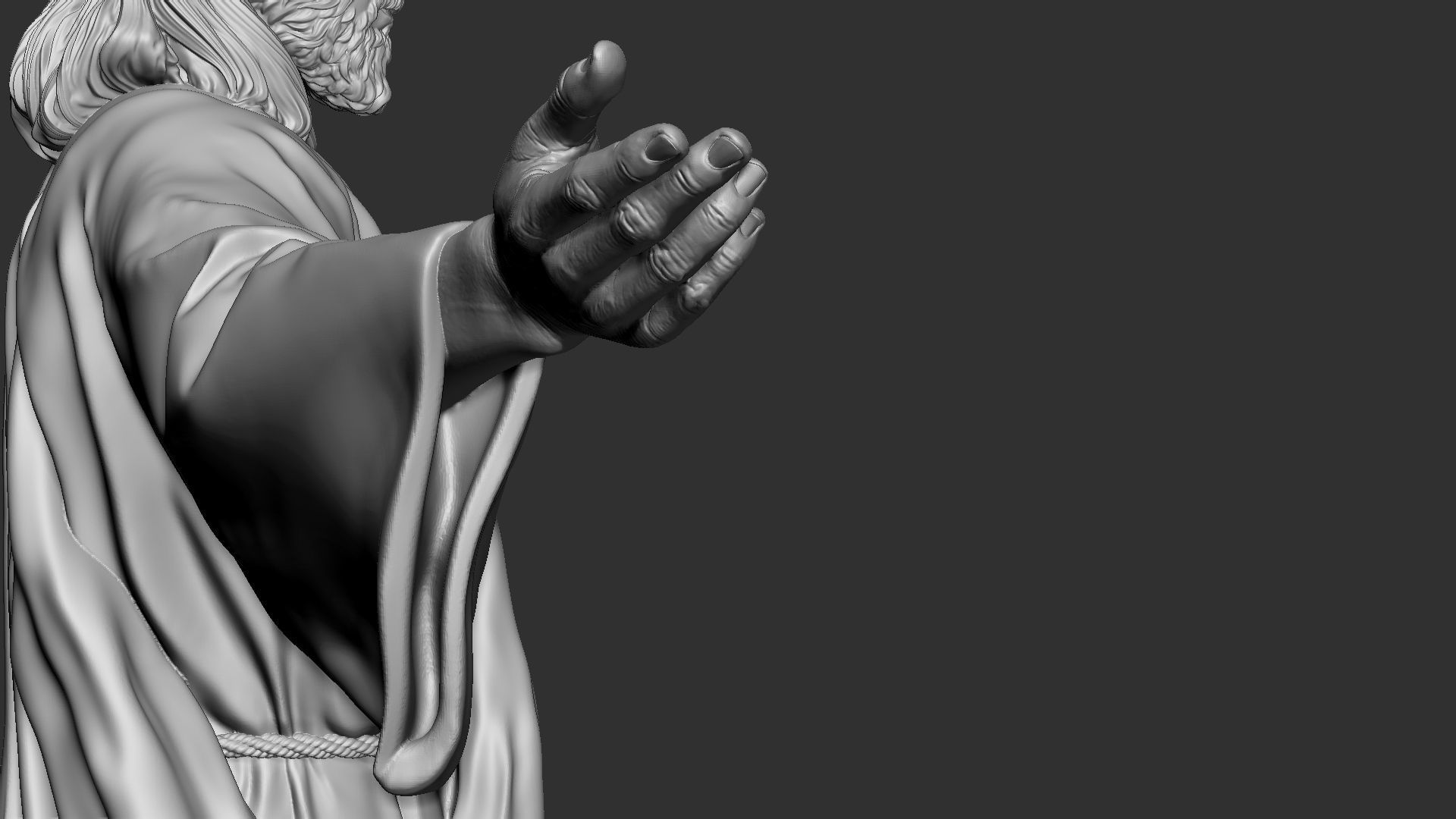 Jesus Sculpture 02 3D print model_18