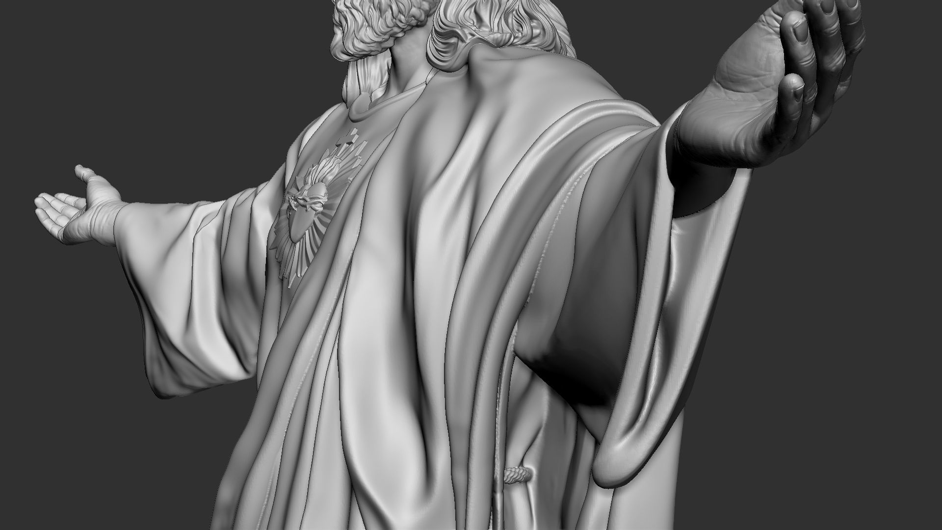 Jesus Sculpture 02 3D print model_16