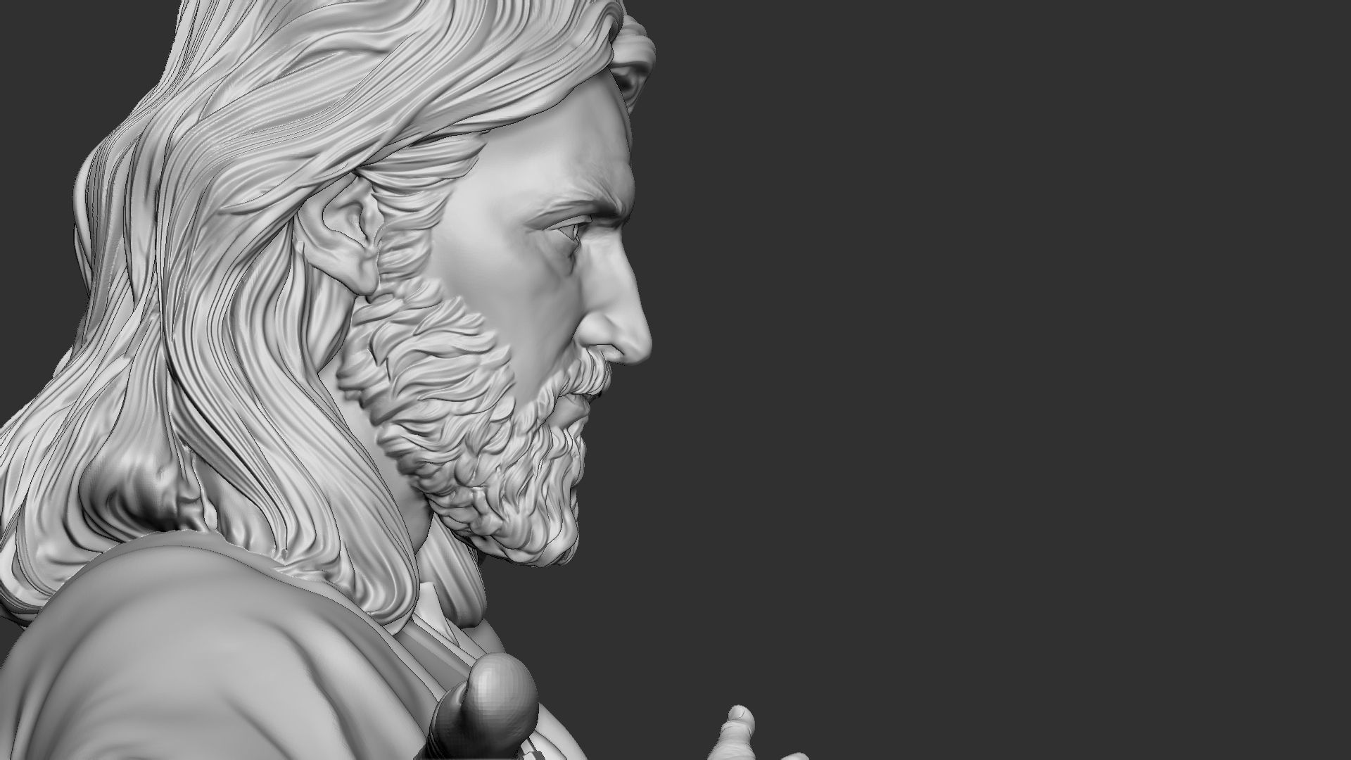 Jesus Sculpture 02 3D print model_6