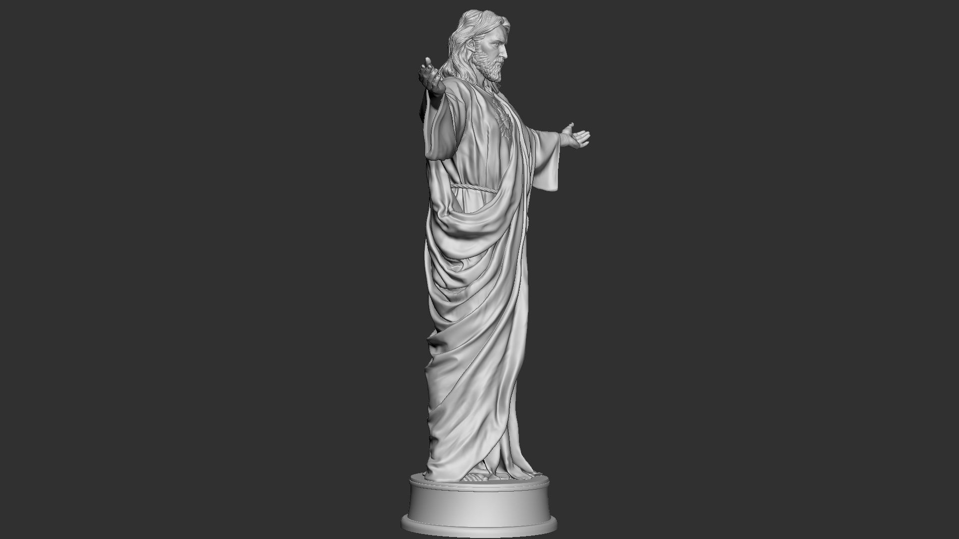Jesus Sculpture 02 3D print model_12
