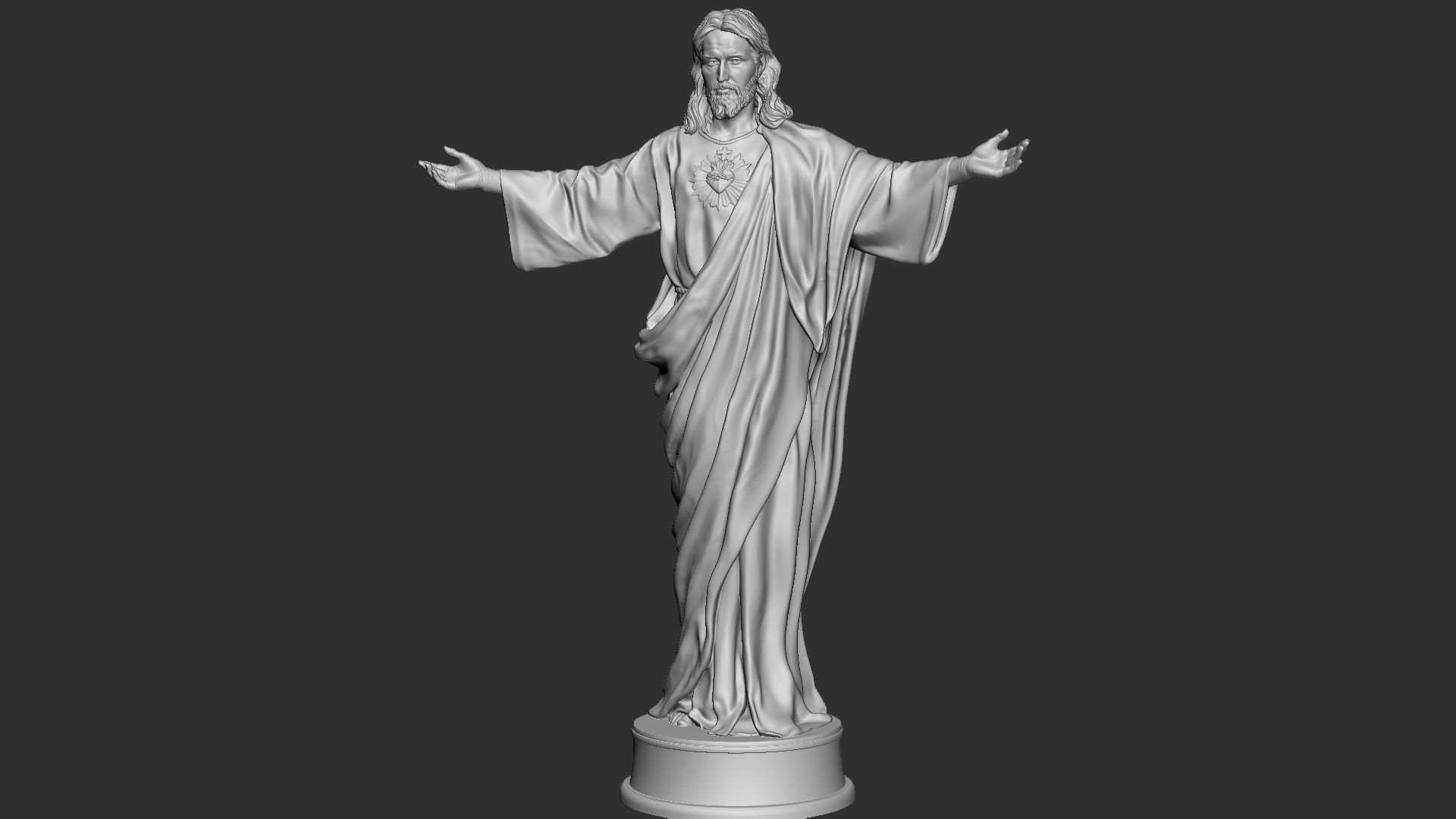 Jesus Sculpture 02 3D print model_14