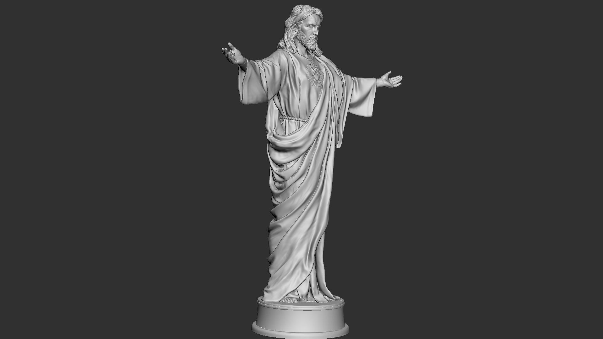 Jesus Sculpture 02 3D print model_13