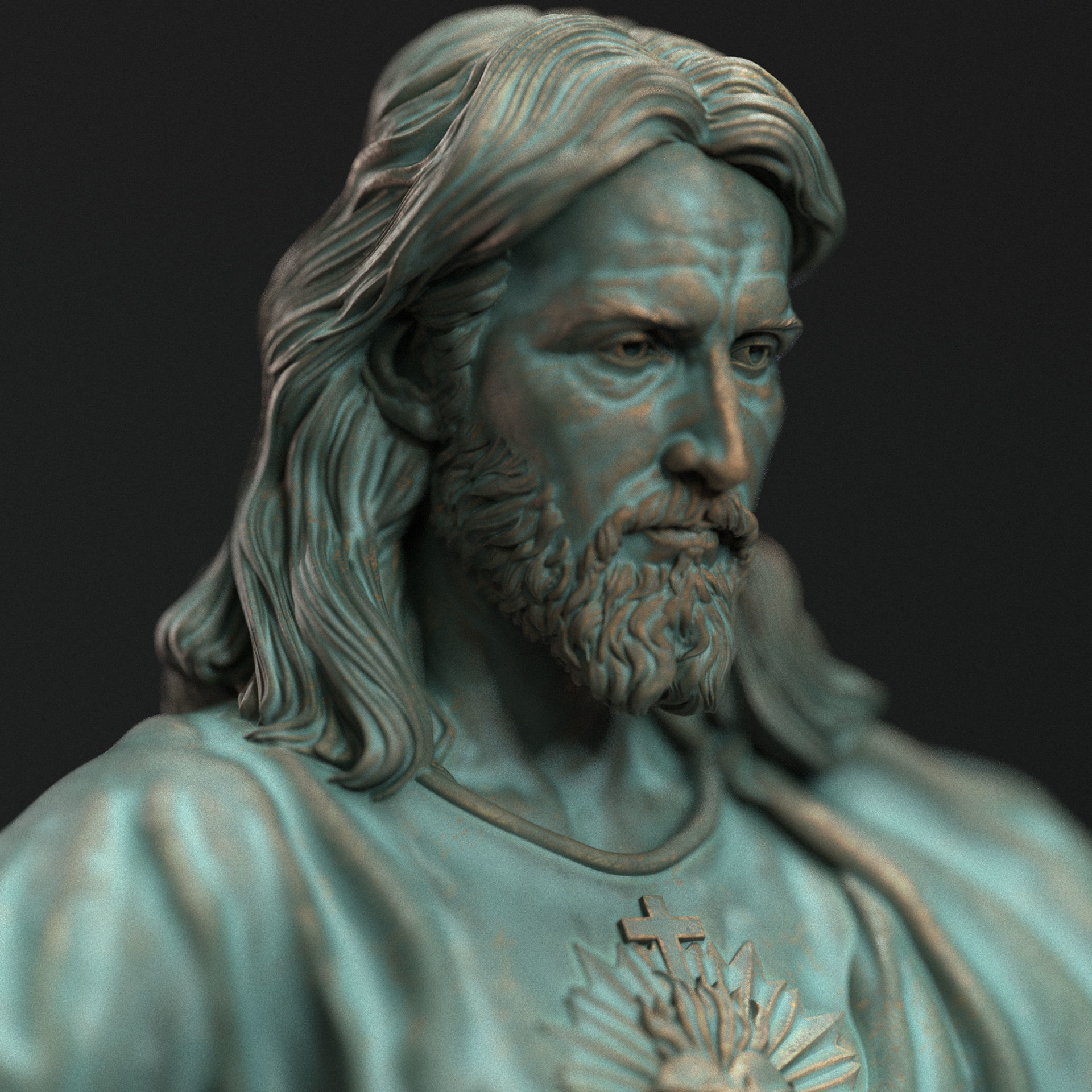 Jesus Sculpture 02 3D print model_3