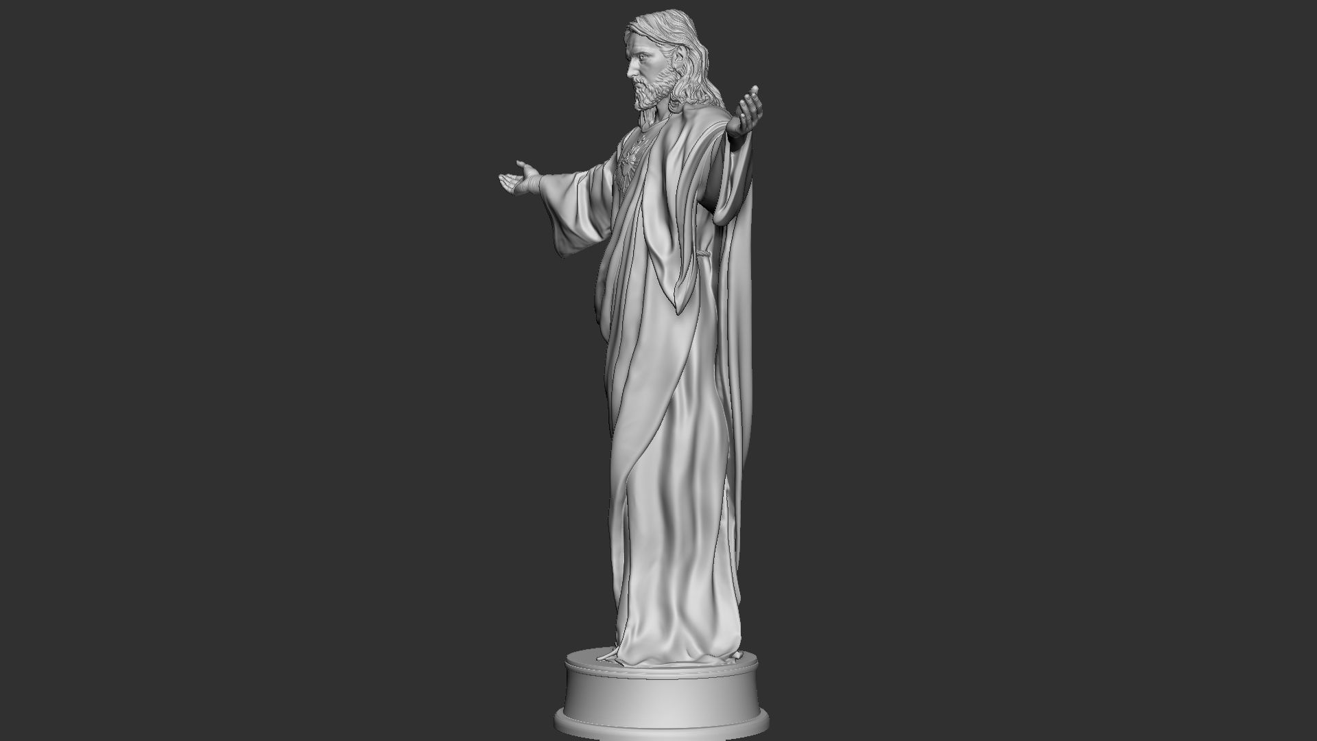 Jesus Sculpture 02 3D print model_21