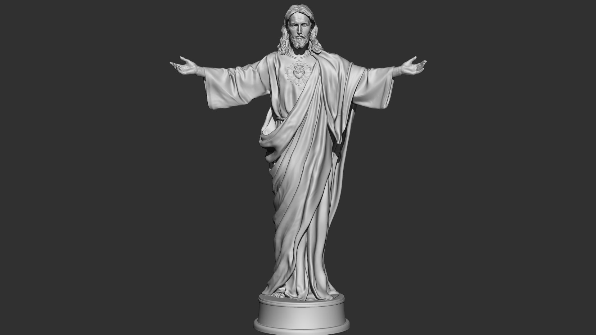 Jesus Sculpture 02 3D print model_7