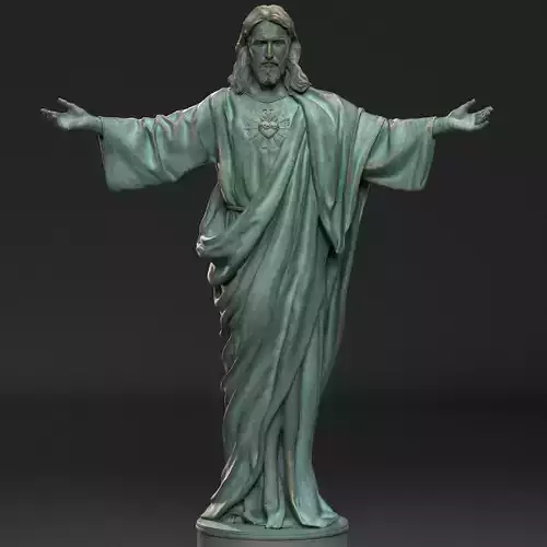 Jesus Sculpture 02 3D print model