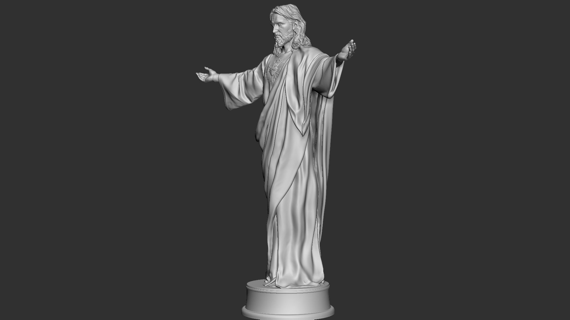 Jesus Sculpture 02 3D print model_20