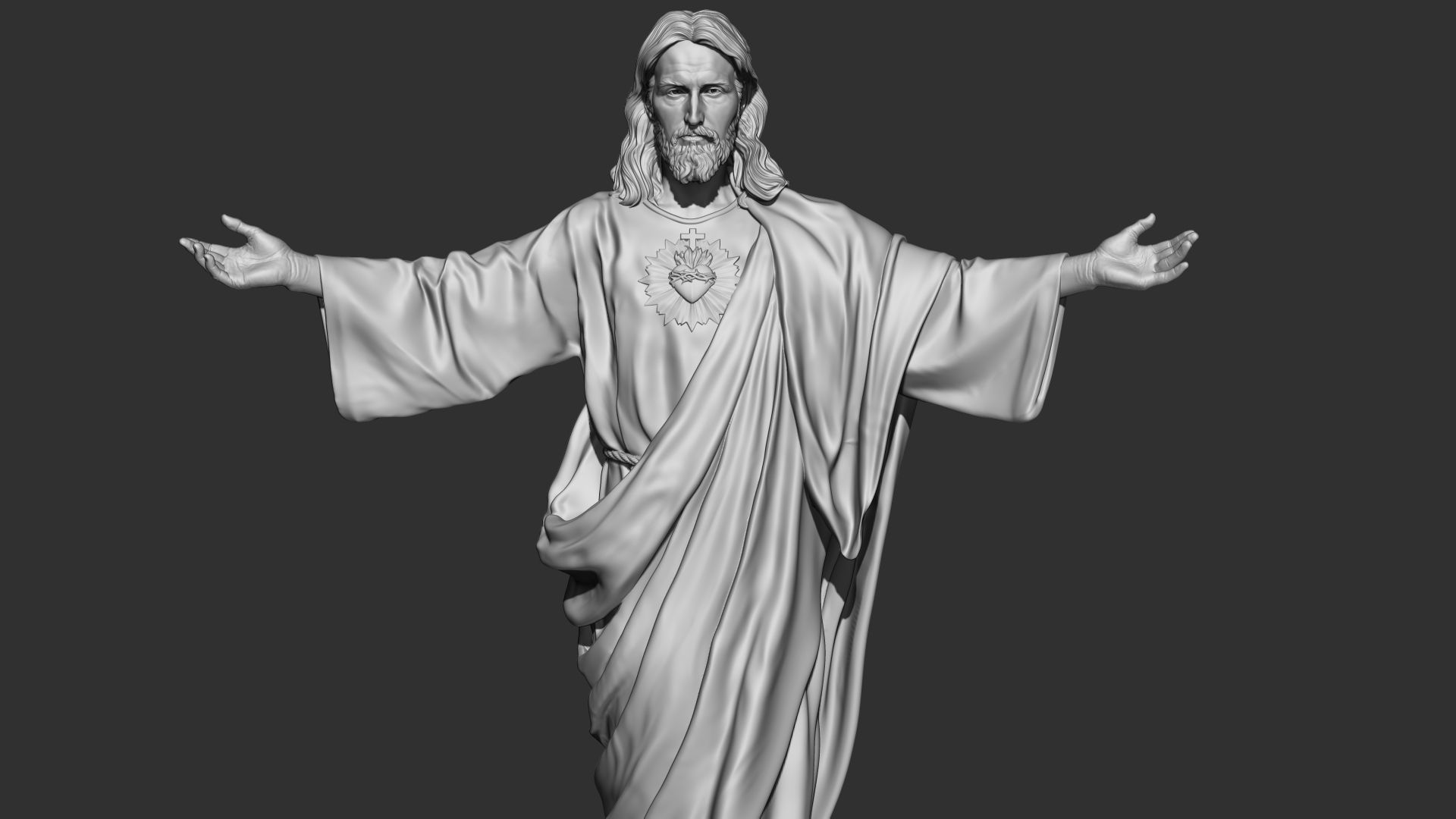 Jesus Sculpture 02 3D print model_4