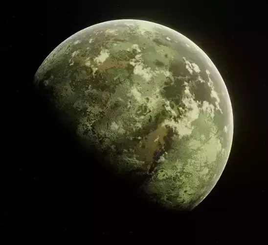 Planet Space Ready to game  Low-poly 3D model