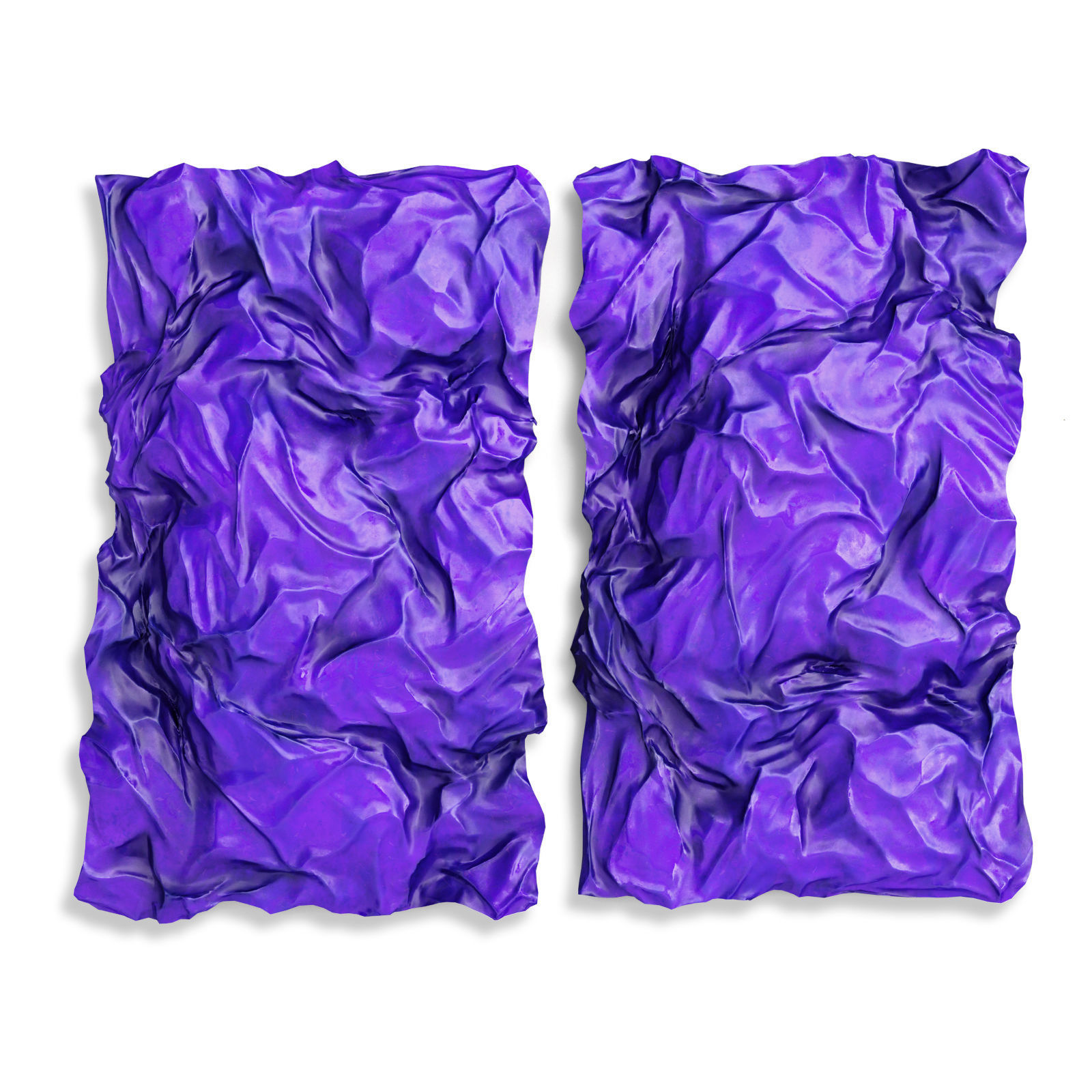 Wrinkled Metal wall art 3D model_5