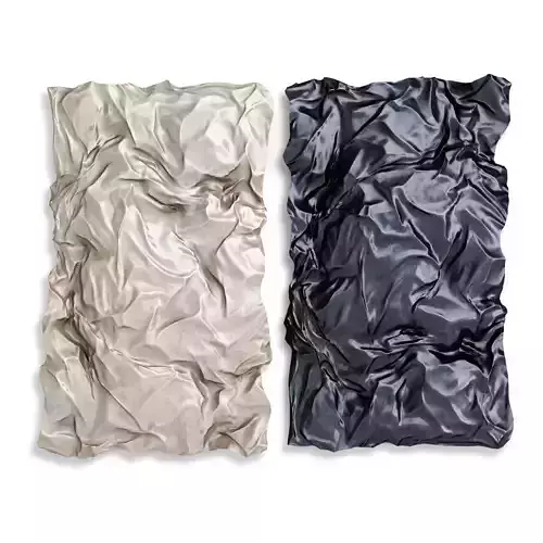 Wrinkled Metal wall art 3D model