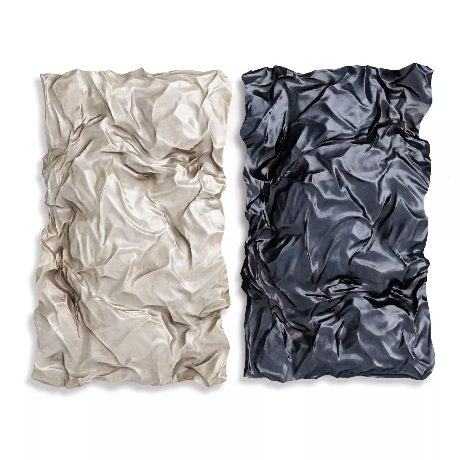 Wrinkled Metal wall art 3D model_0