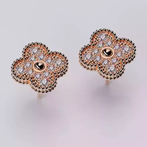 Earrings Perlee Alhambra Style