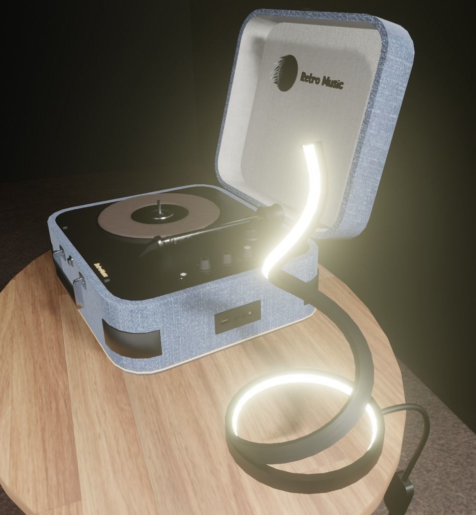 Platine vinyle design 3D model_2