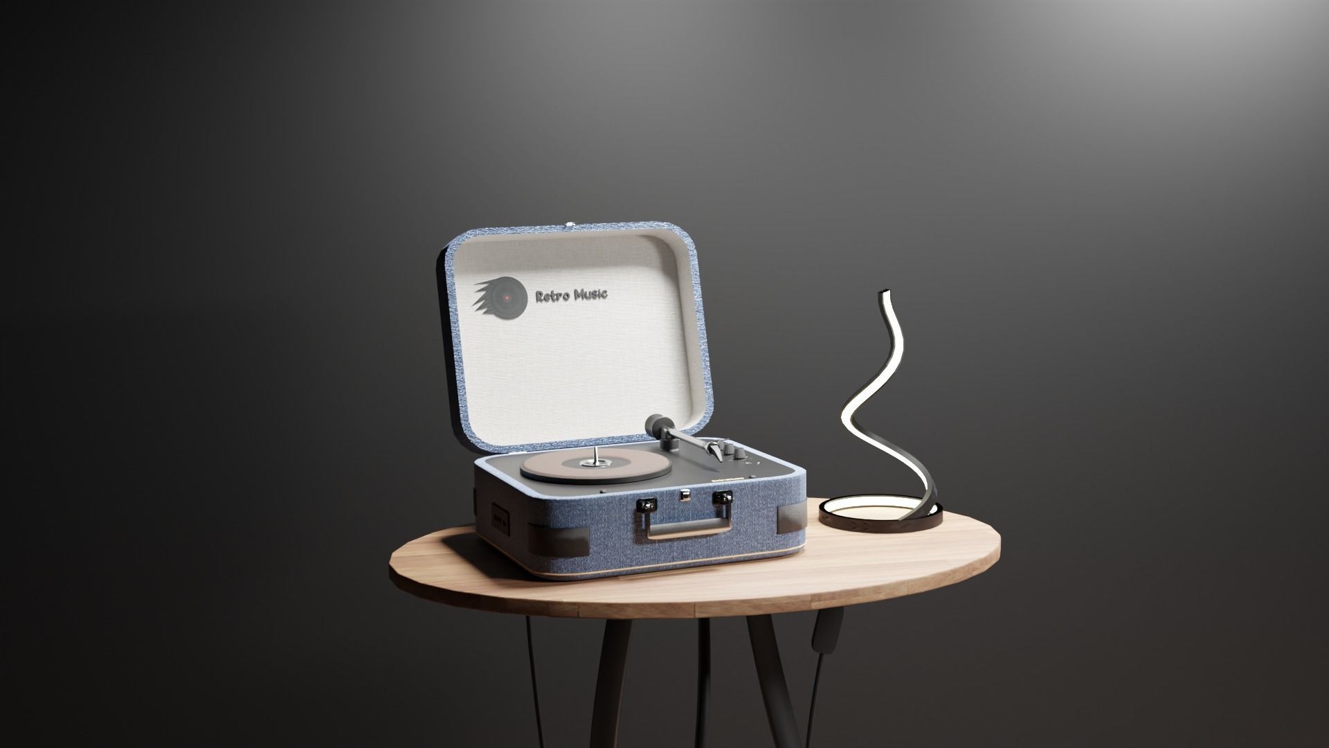 Platine vinyle design 3D model_4