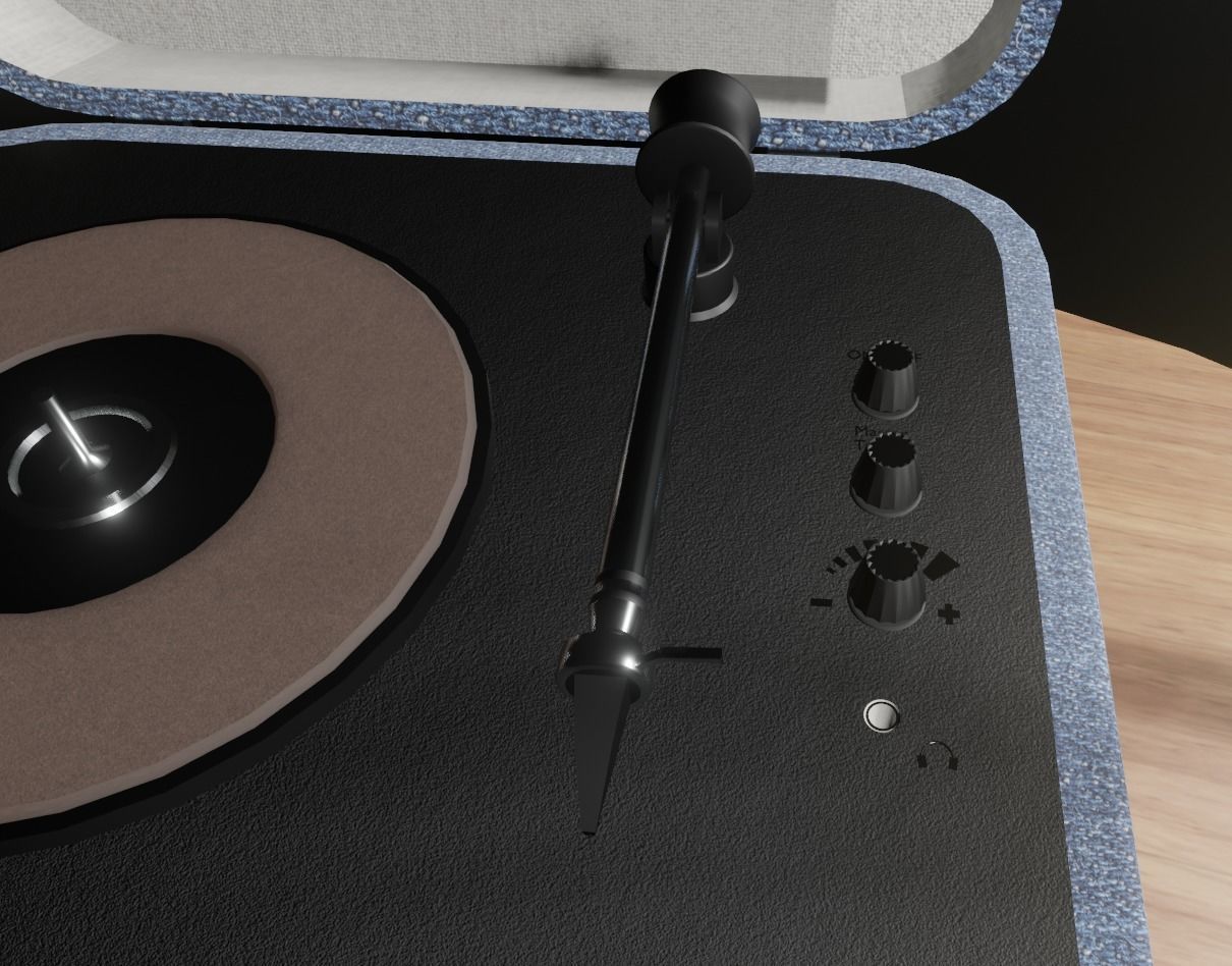 Platine vinyle design 3D model_1