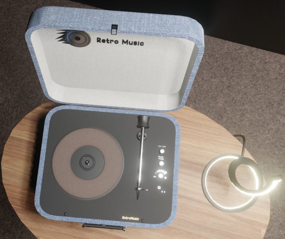 Platine vinyle design 3D model_3