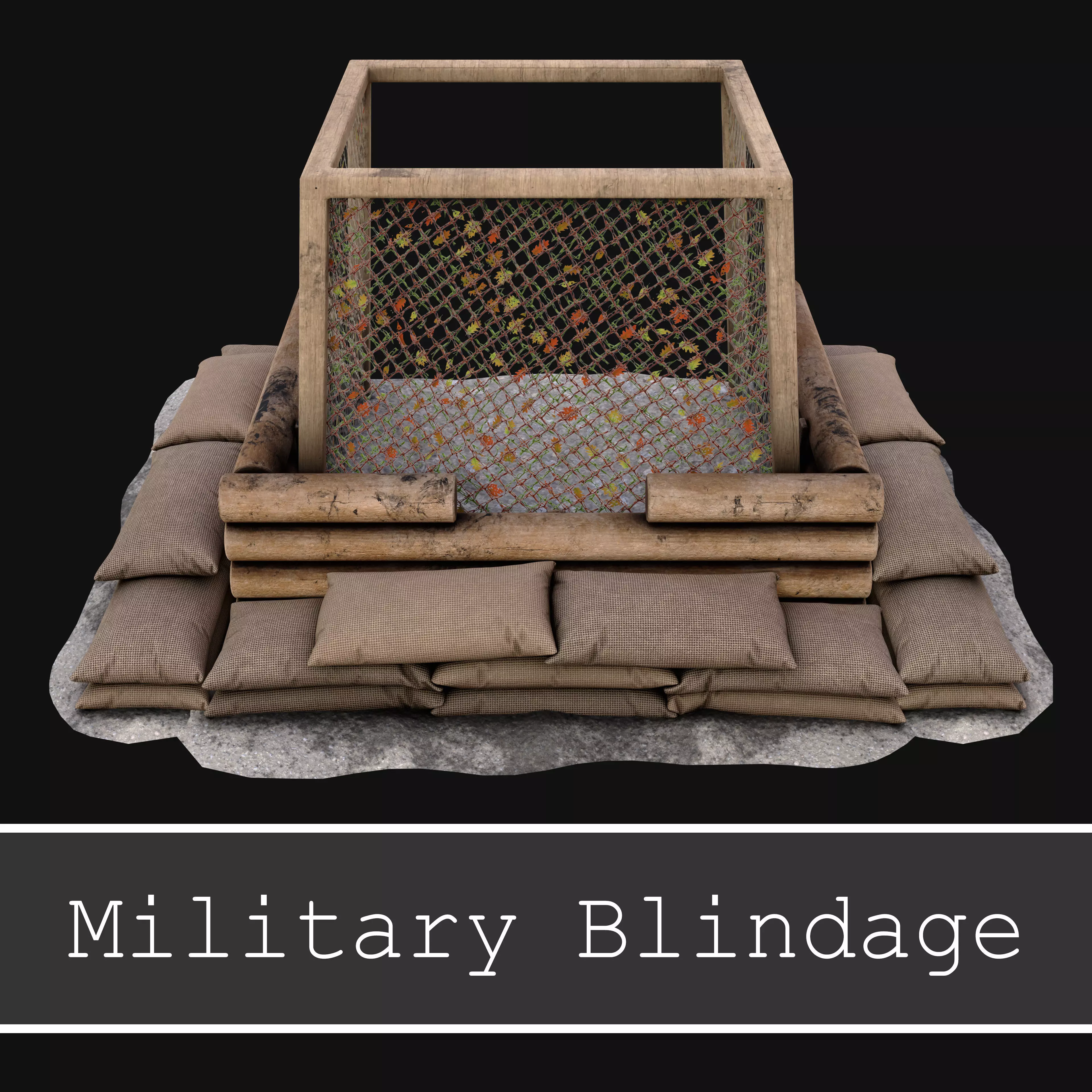 Blindage Dugout Free low-poly 3D model