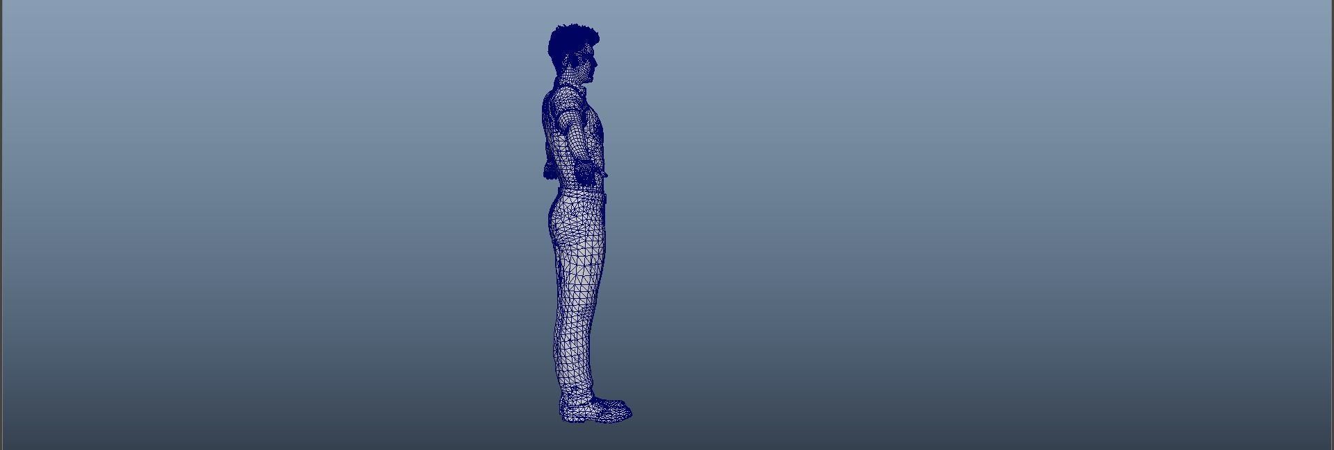 Chris Pratt  Low-poly 3D model_21