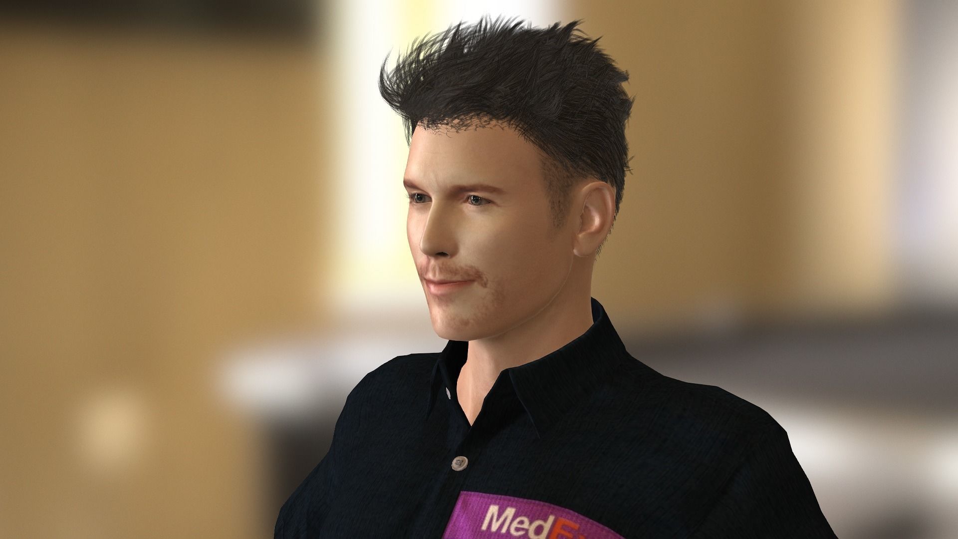 Chris Pratt  Low-poly 3D model_38