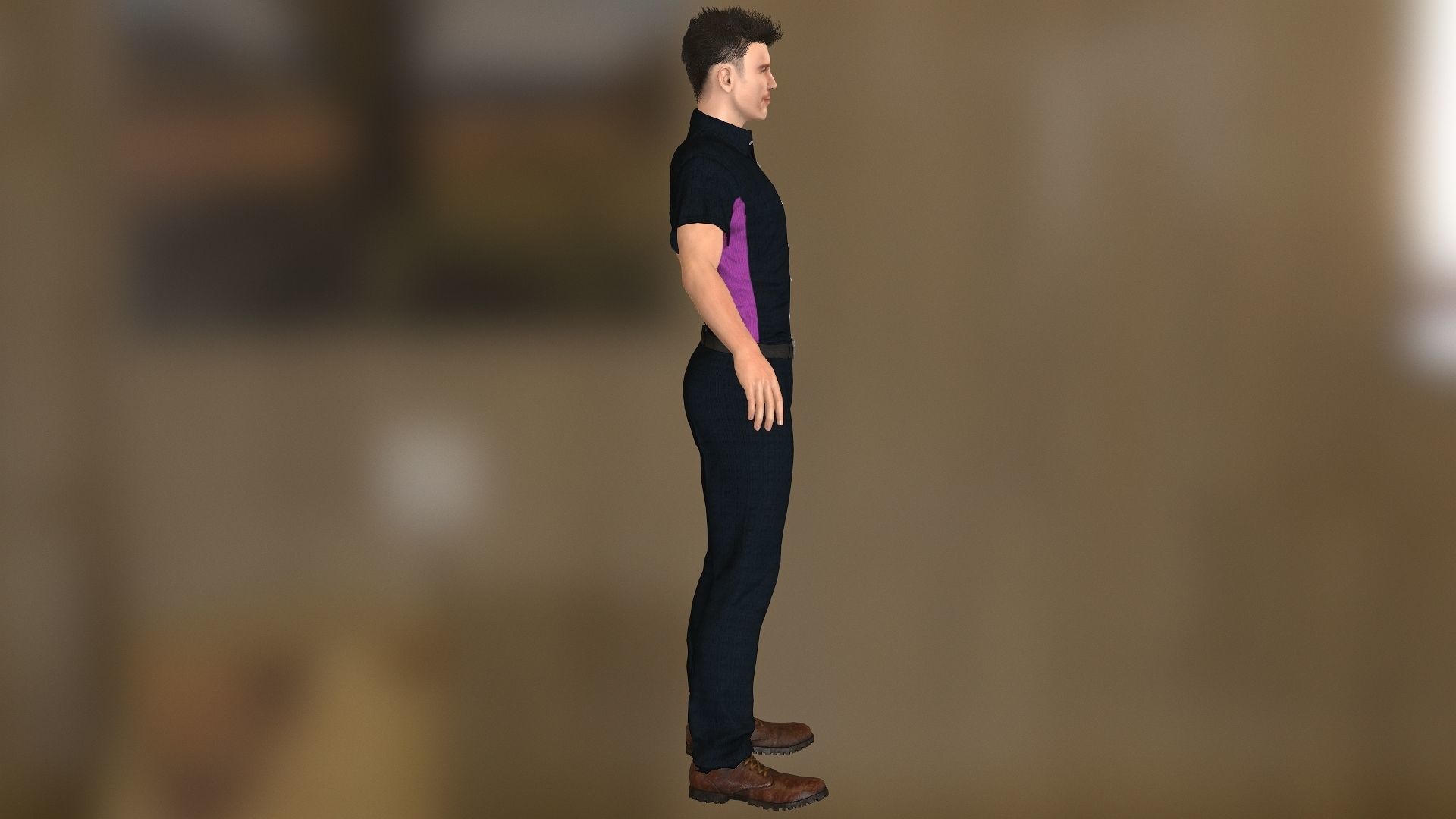 Chris Pratt  Low-poly 3D model_5